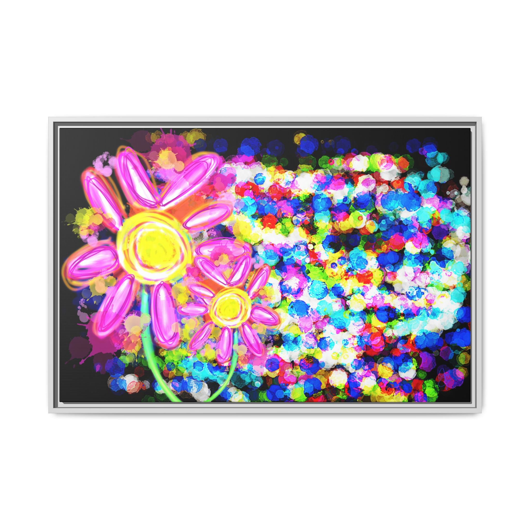 Playful Color Matte Canvas Framed Wall Art