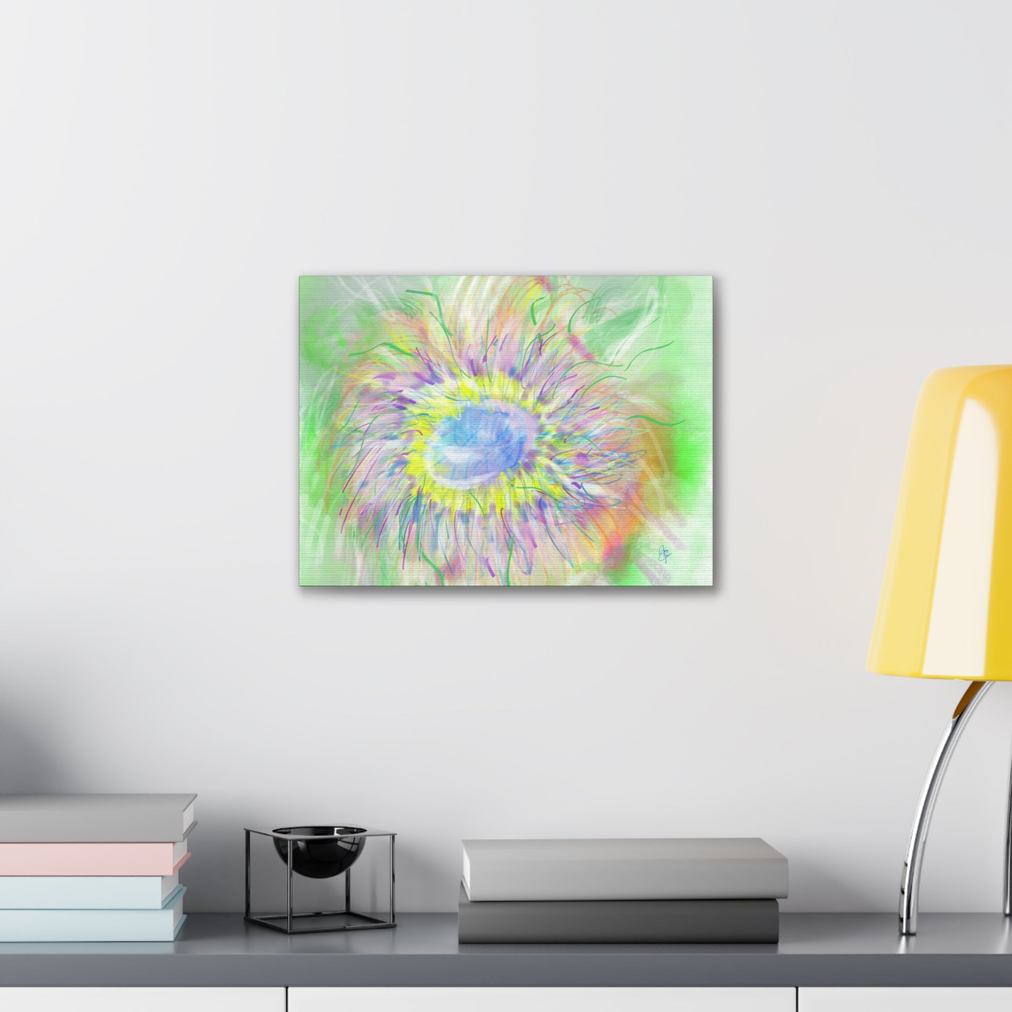 Abstract Pastel Bloom Canvas Print — Floral Wall Art for Living Room & Nursery