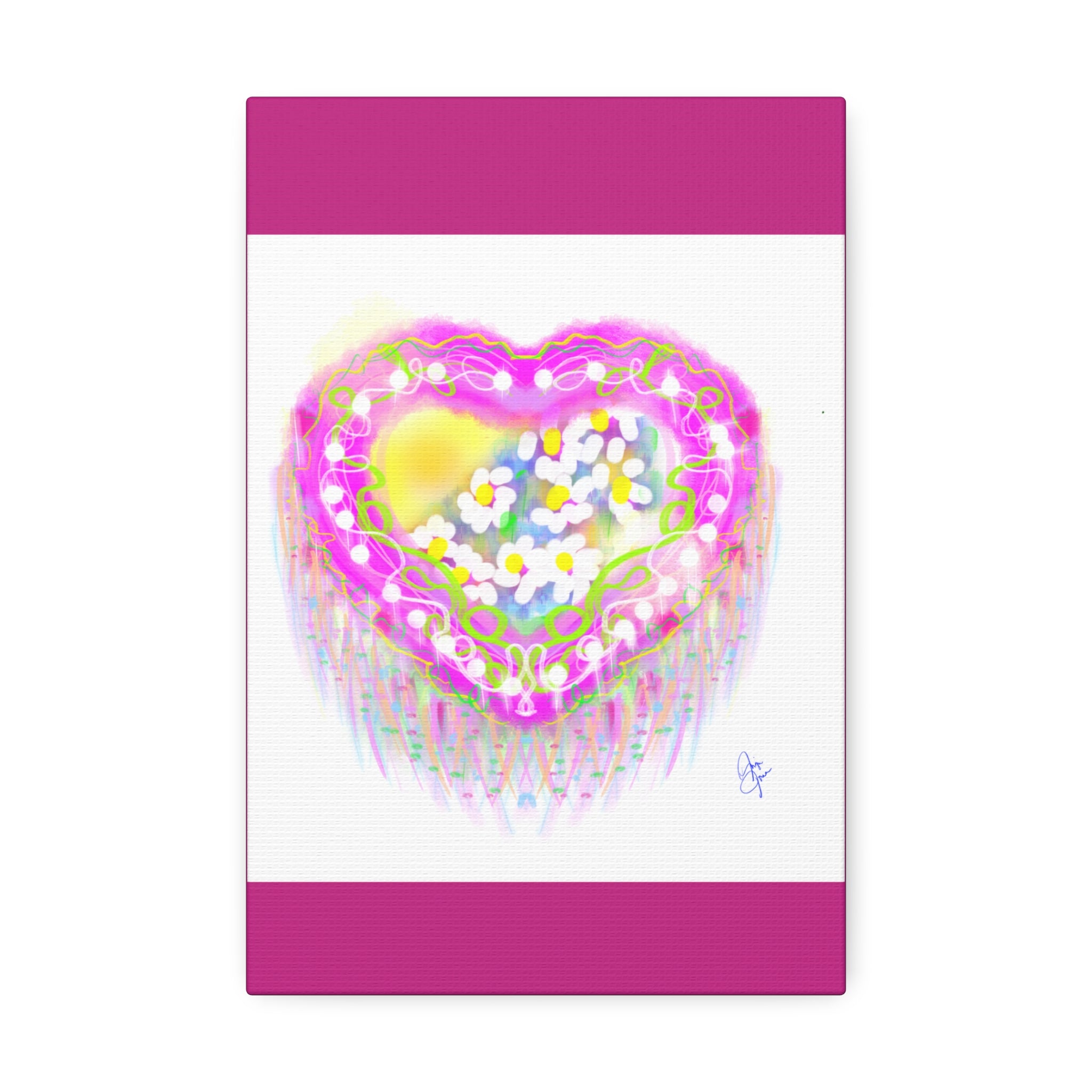 Daisy Burst Canvas Art — Bright Floral Stretched Canvas 1.5"