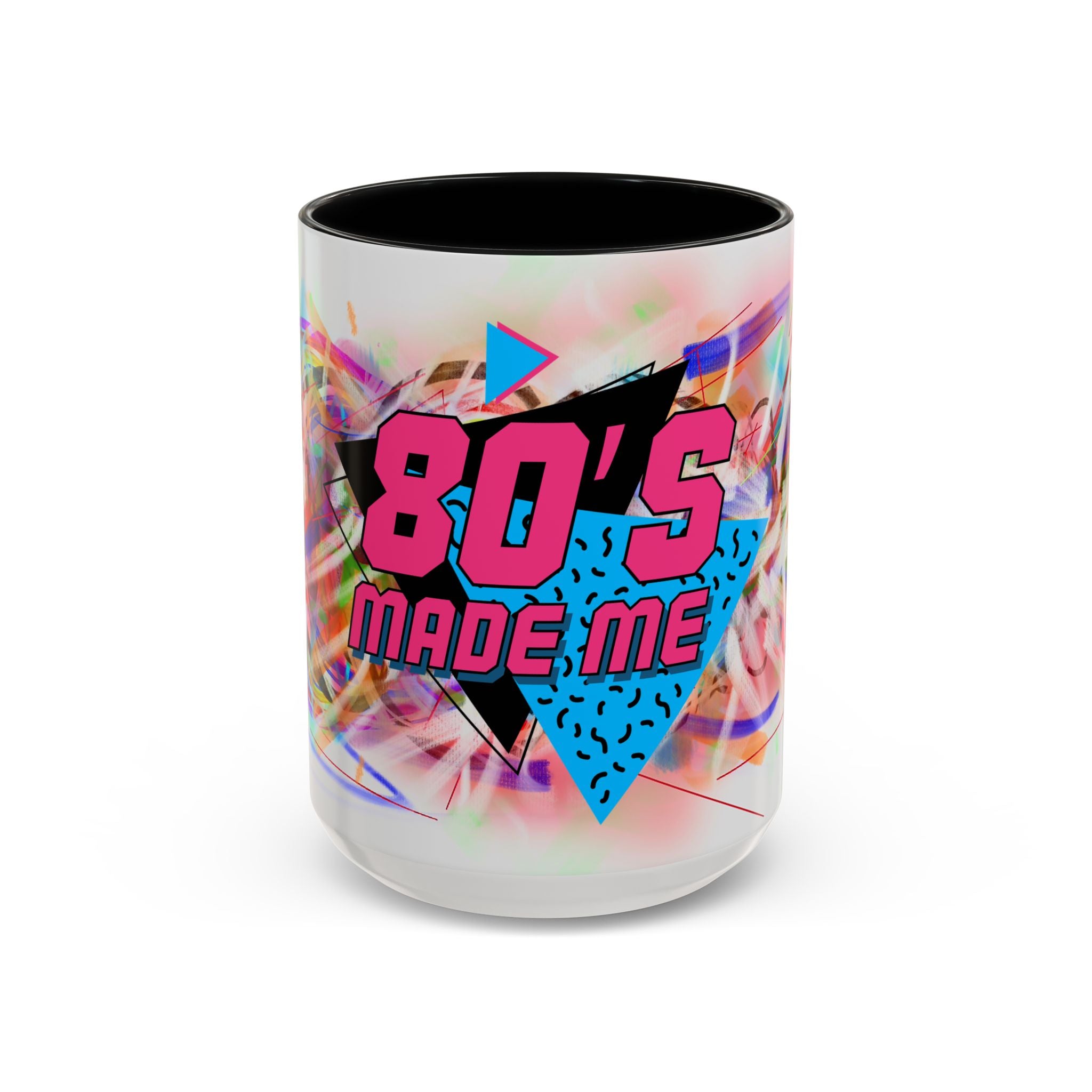 80's Made Me Retro Accent Coffee Mug — 11/15oz 80s Neon Vintage Gift