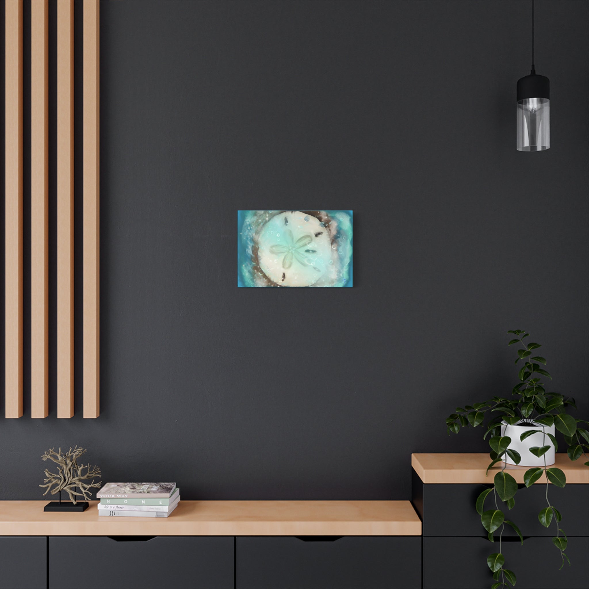 Sand Dollar Ocean Canvas Wall Art — Beach Coastal Nautical Decor
