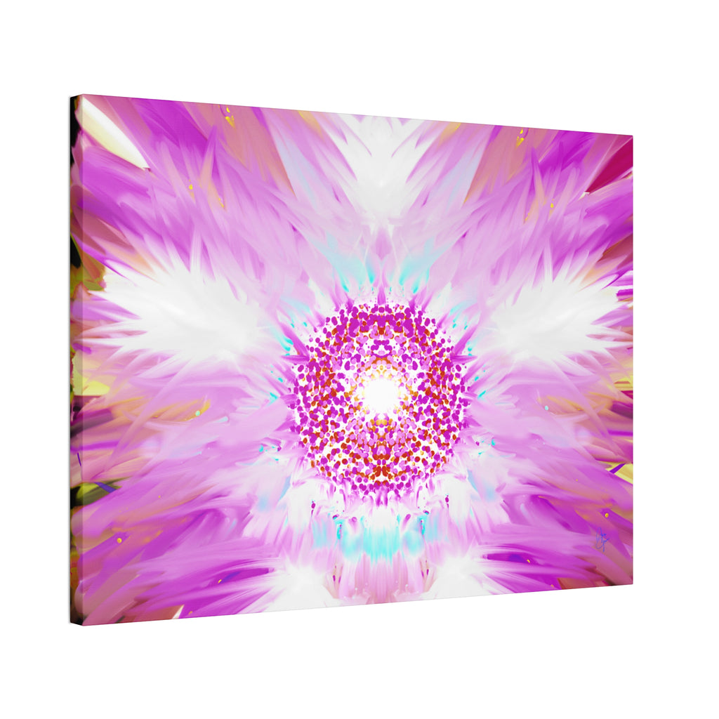 Pink Floral Mandala Canvas Print — Stretched Wall Art