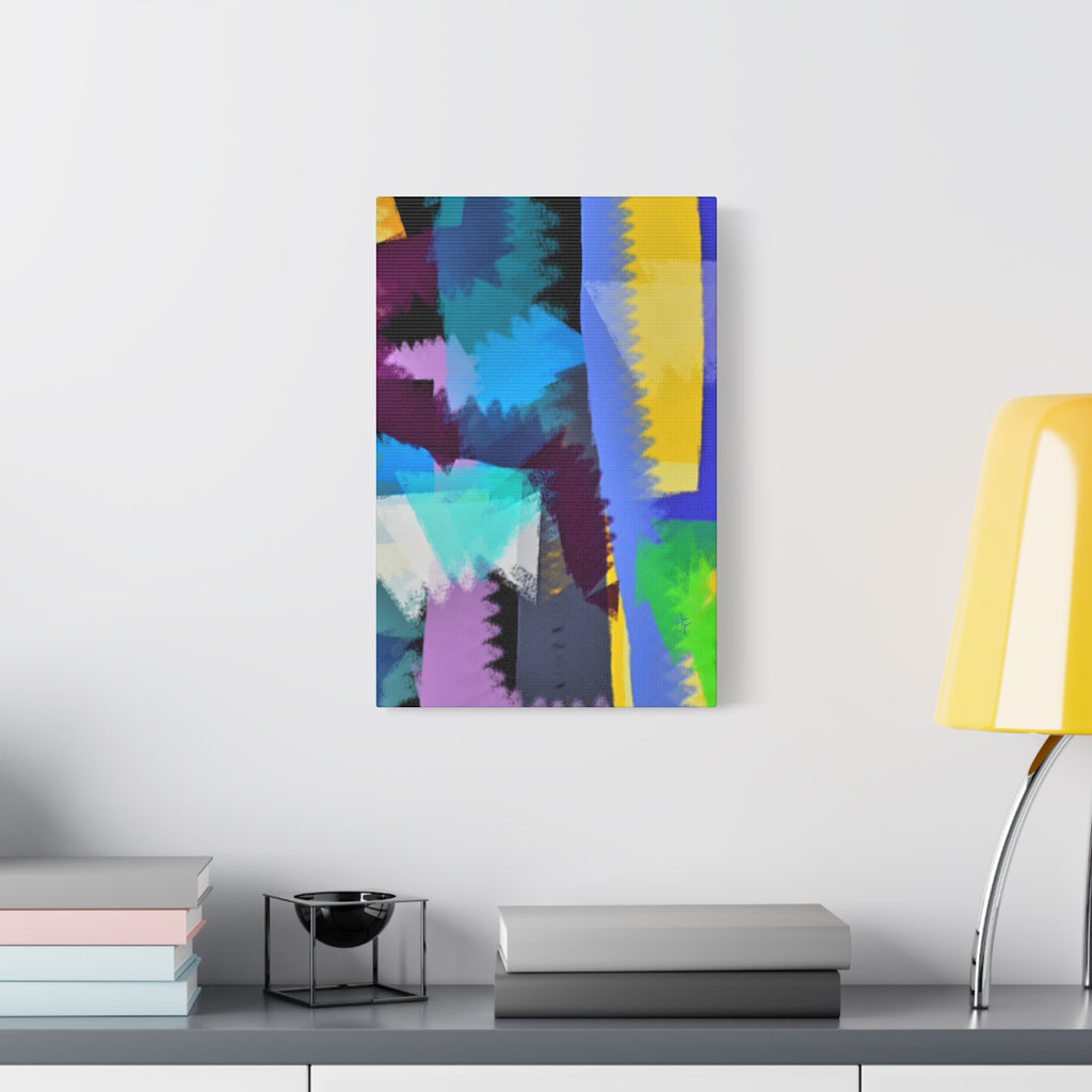 Abstract Color Burst Canvas Print — Vibrant Geometric Wall Art