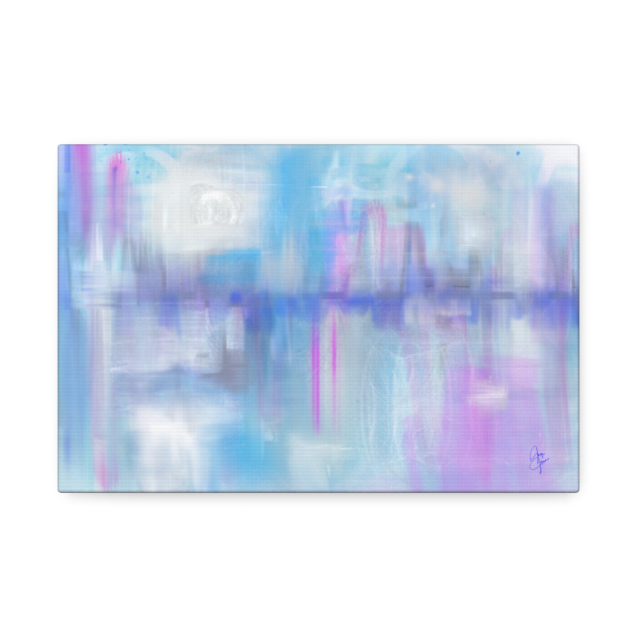 Abstract Pastel Cityscape Canvas Print — Stretched 1.5"
