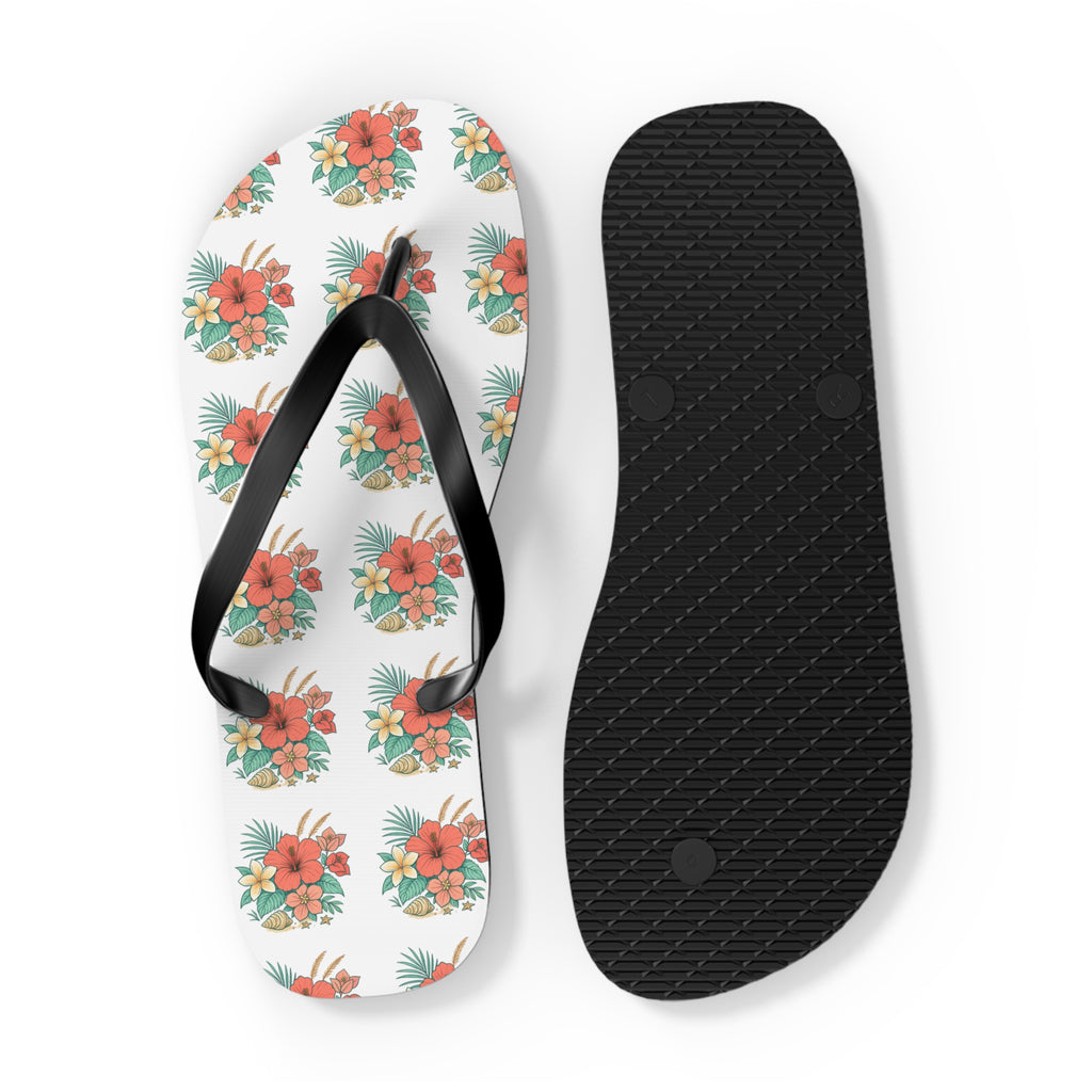 Tropical Hibiscus Flip Flops – Floral Beach Sandals