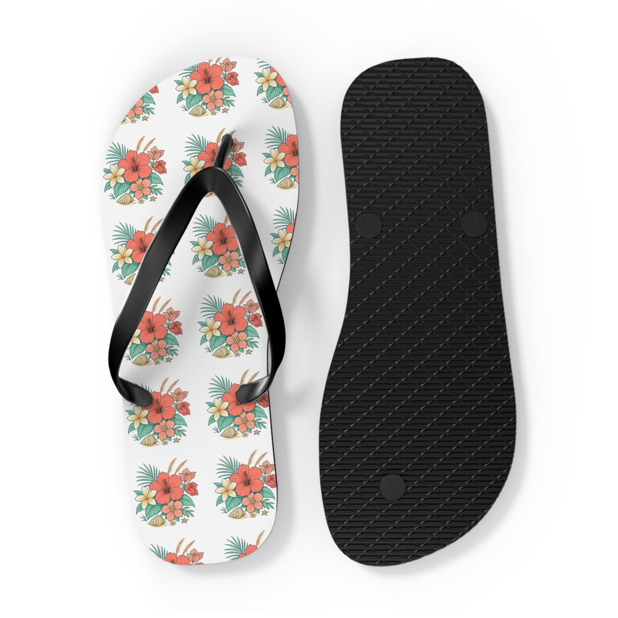 Tropical Hibiscus Flip Flops – Floral Beach Sandals