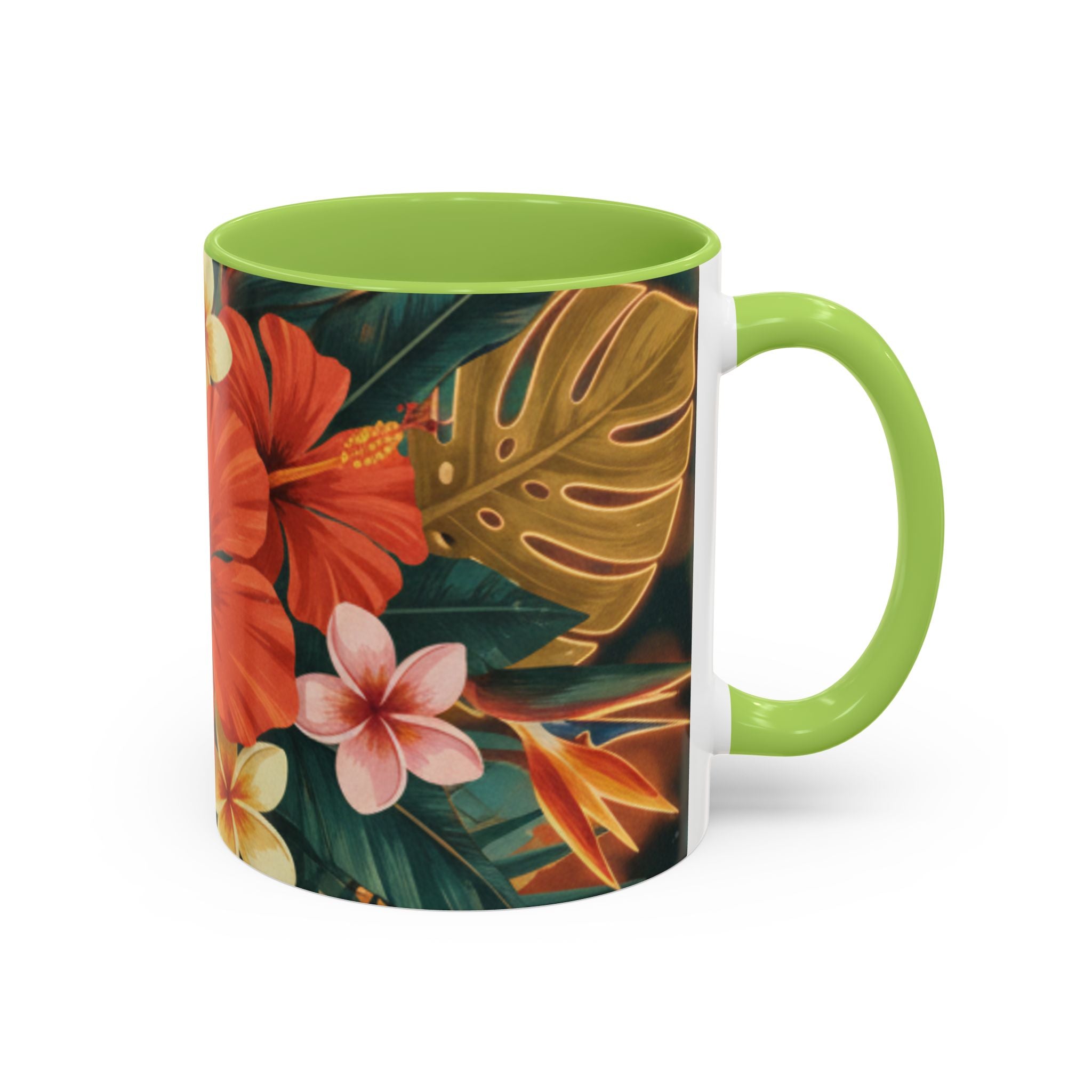 Hibiscus Tropical Coffee Mug — Floral Island Accent Mug (11/15 oz)
