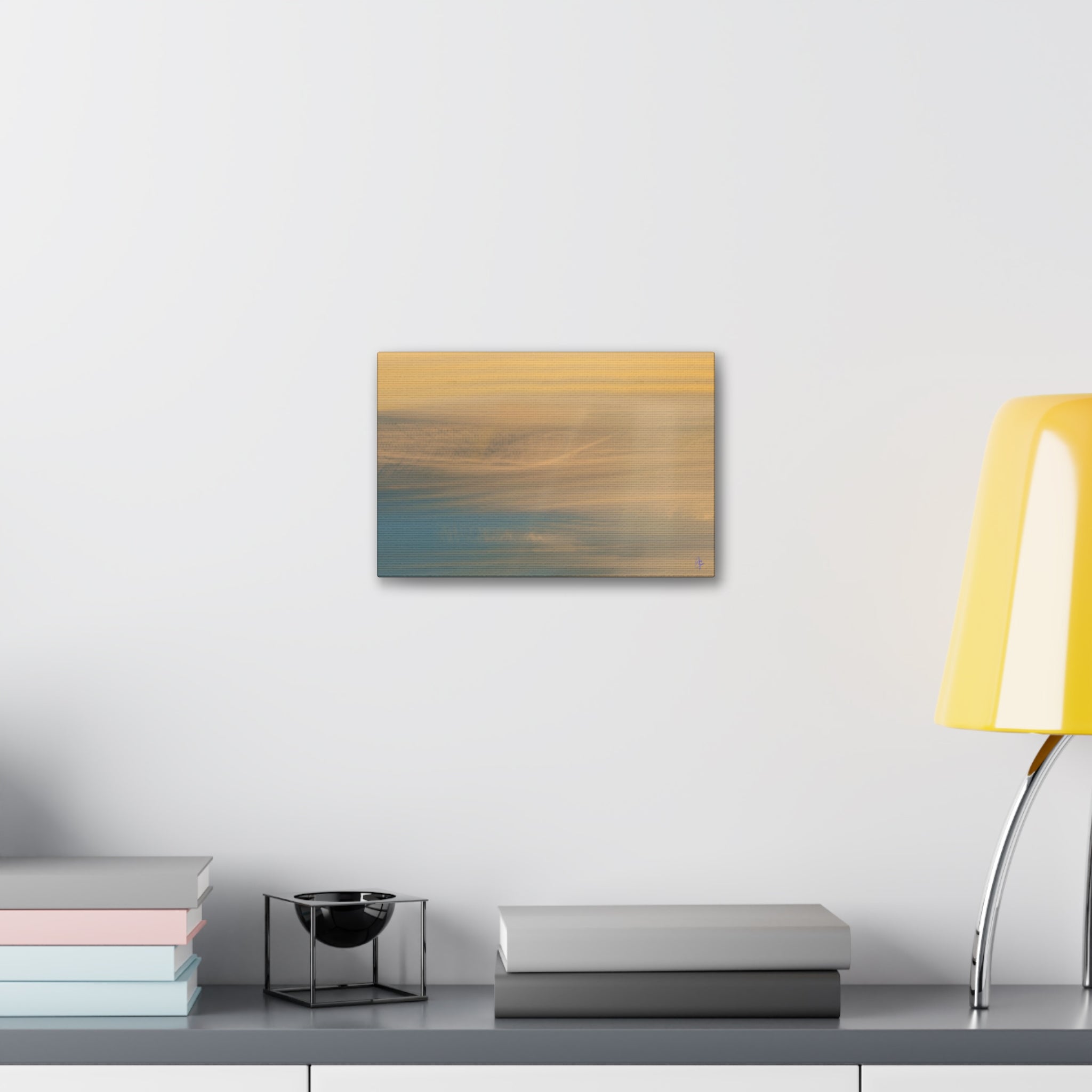Sunset Blur Abstract Canvas Print – Warm Coastal Wall Art