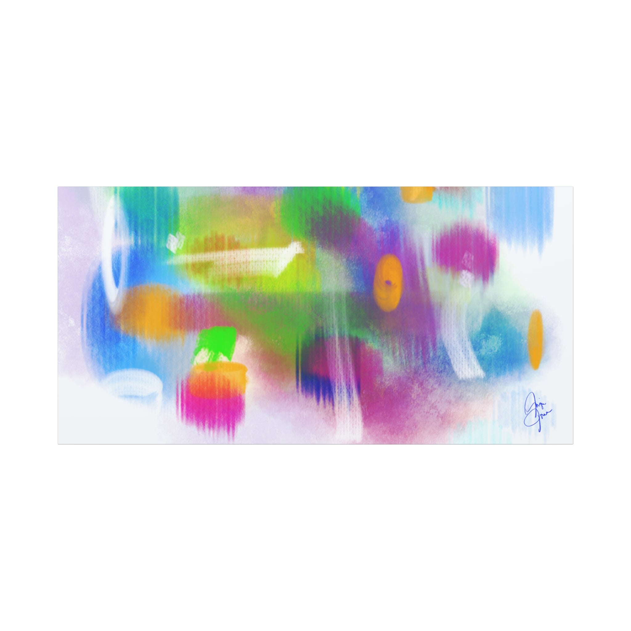 Abstract Colorful Brushstroke Canvas Print — Vibrant Modern Wall Art