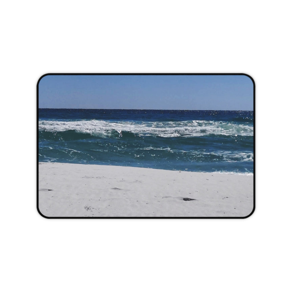 Ocean Beach Desk Mat – Coastal Waves Mouse Pad for Home Office