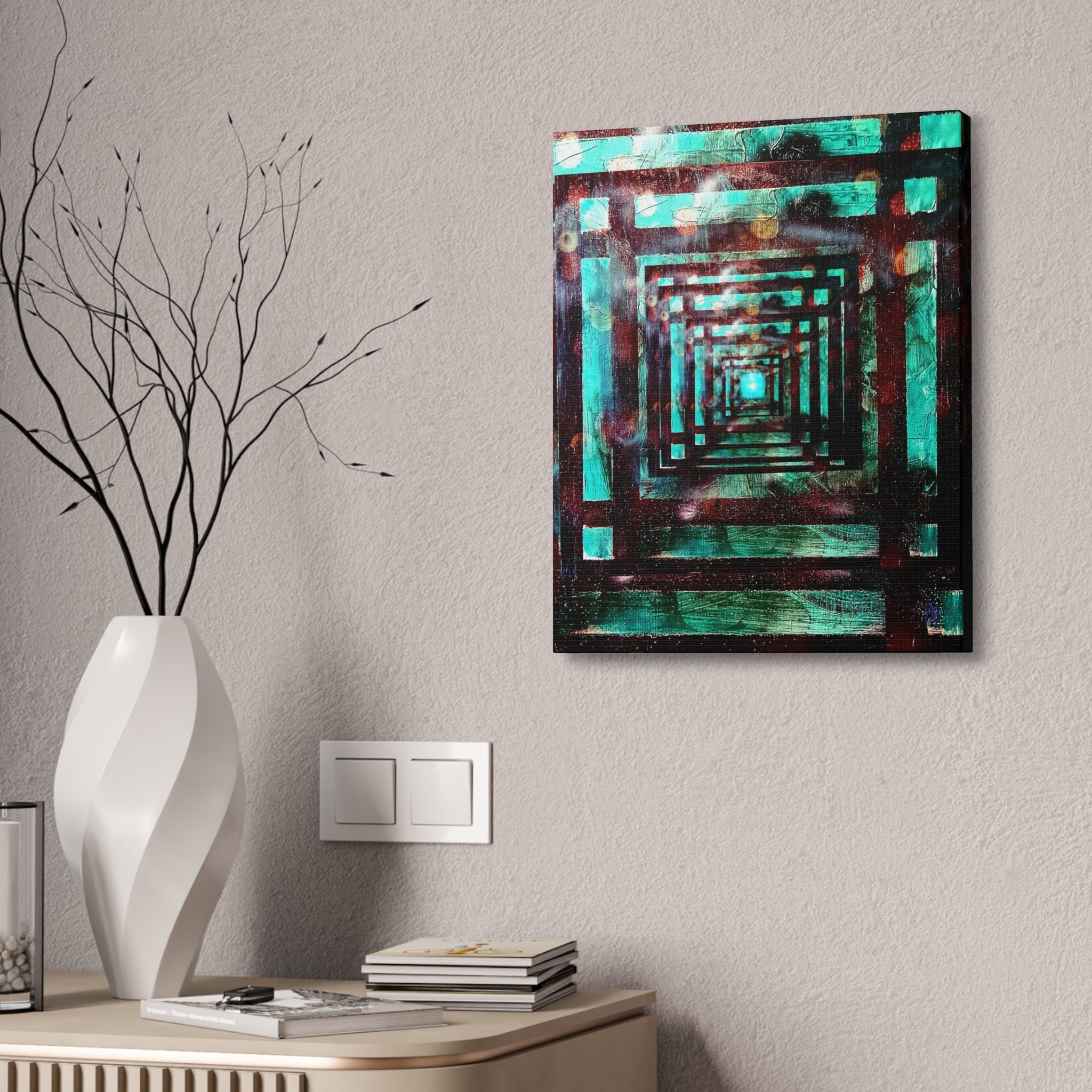 Inspirational Wall Art Canvas — "There's always a light at the end of the tunnel"