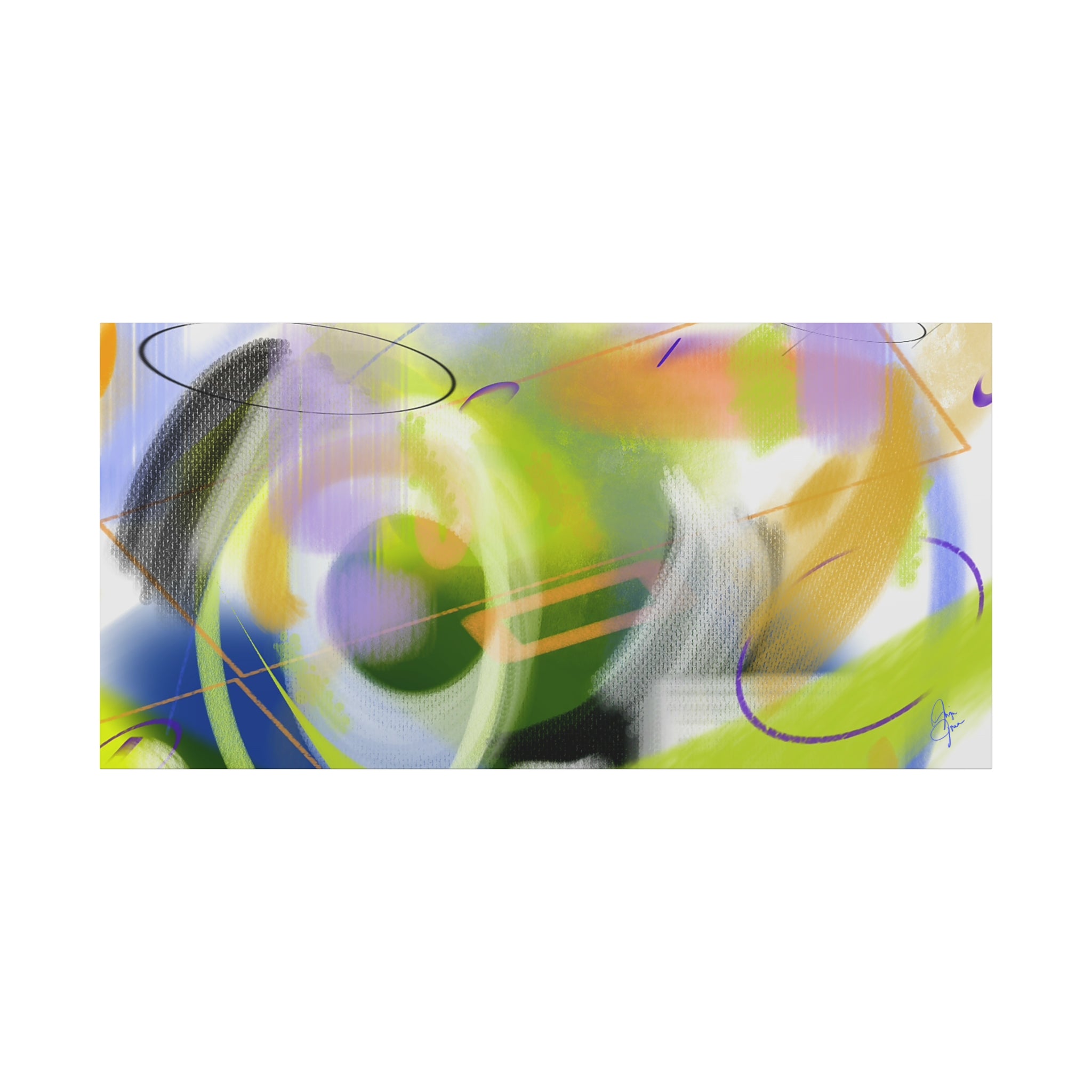 Abstract Color Swirl Matte Canvas Print — Modern Stretched Wall Art