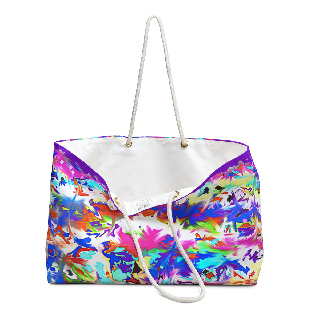 Vivid Abstract Splash Weekender Bag