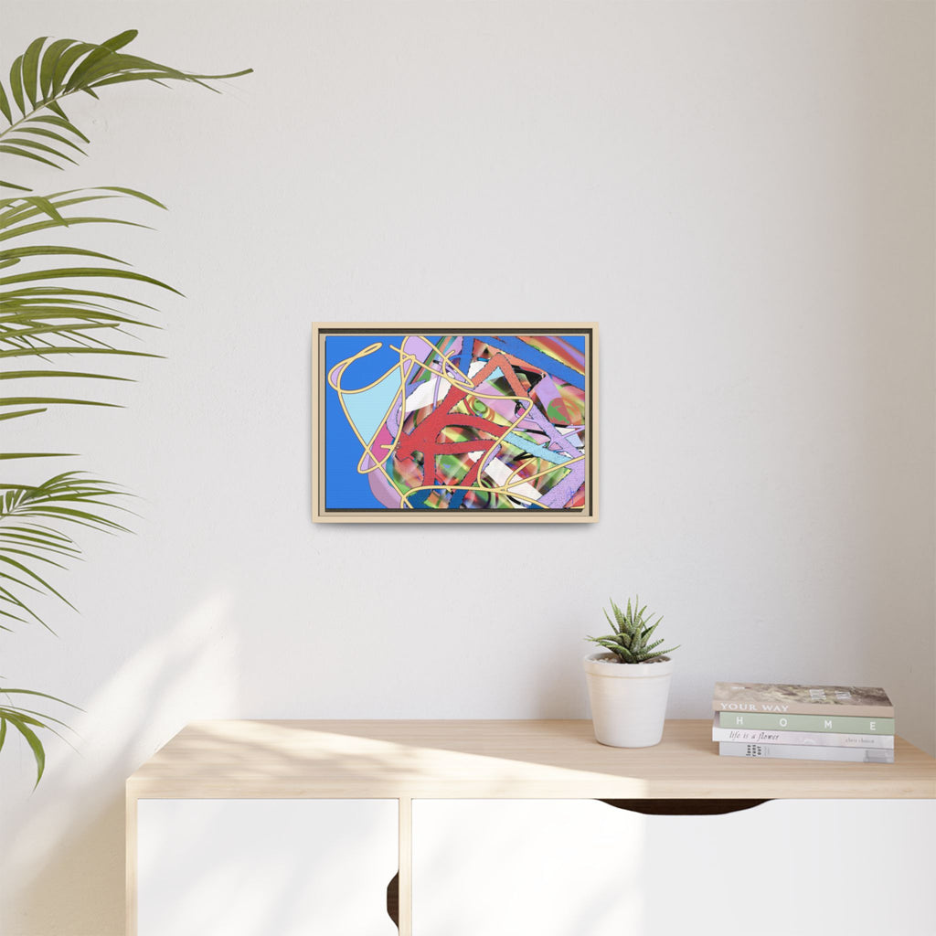 Abstract Multi‑Color Framed Canvas Art – Vibrant Modern Wall Decor