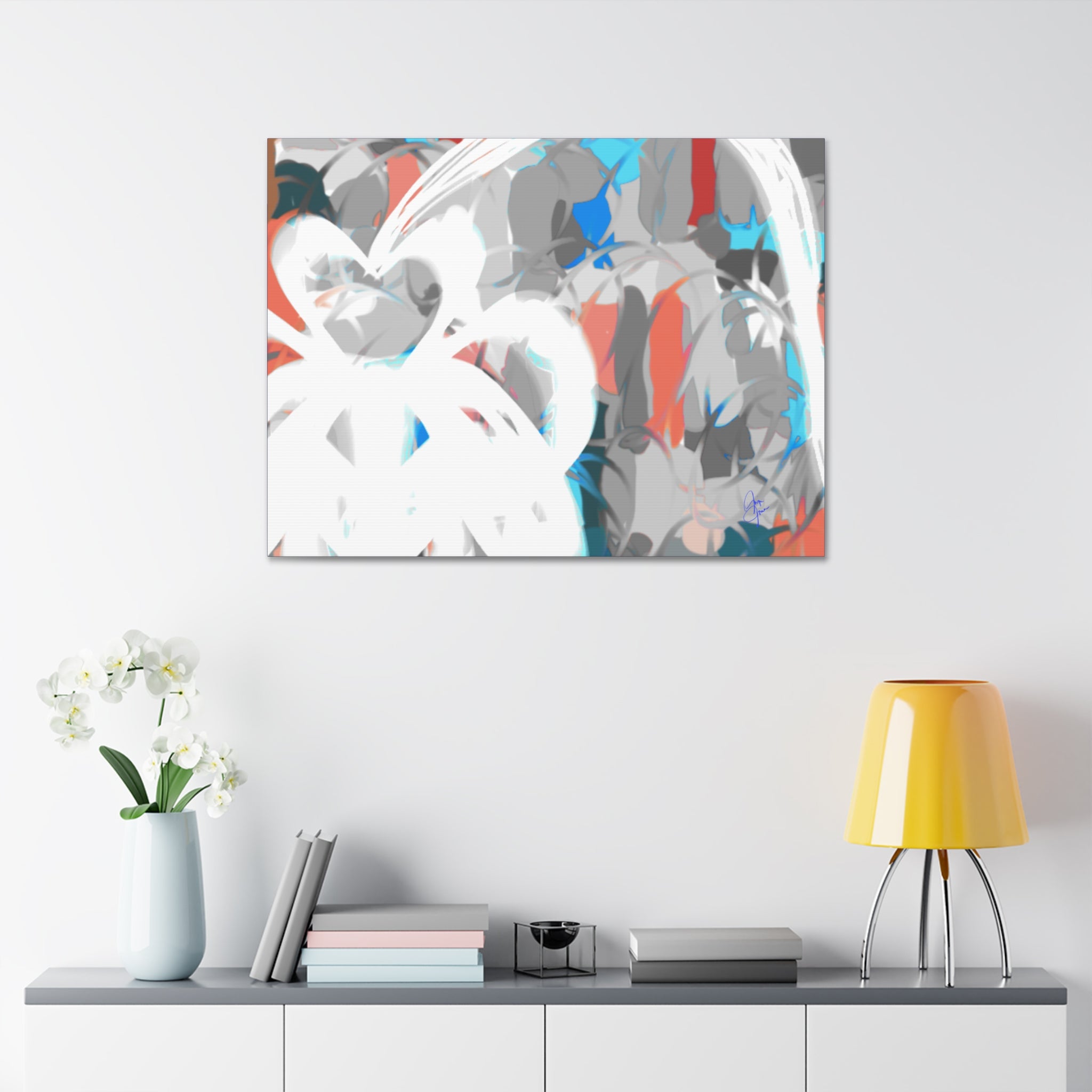 Abstract Coastal Breeze Canvas Print — Modern Stretched Wall Art