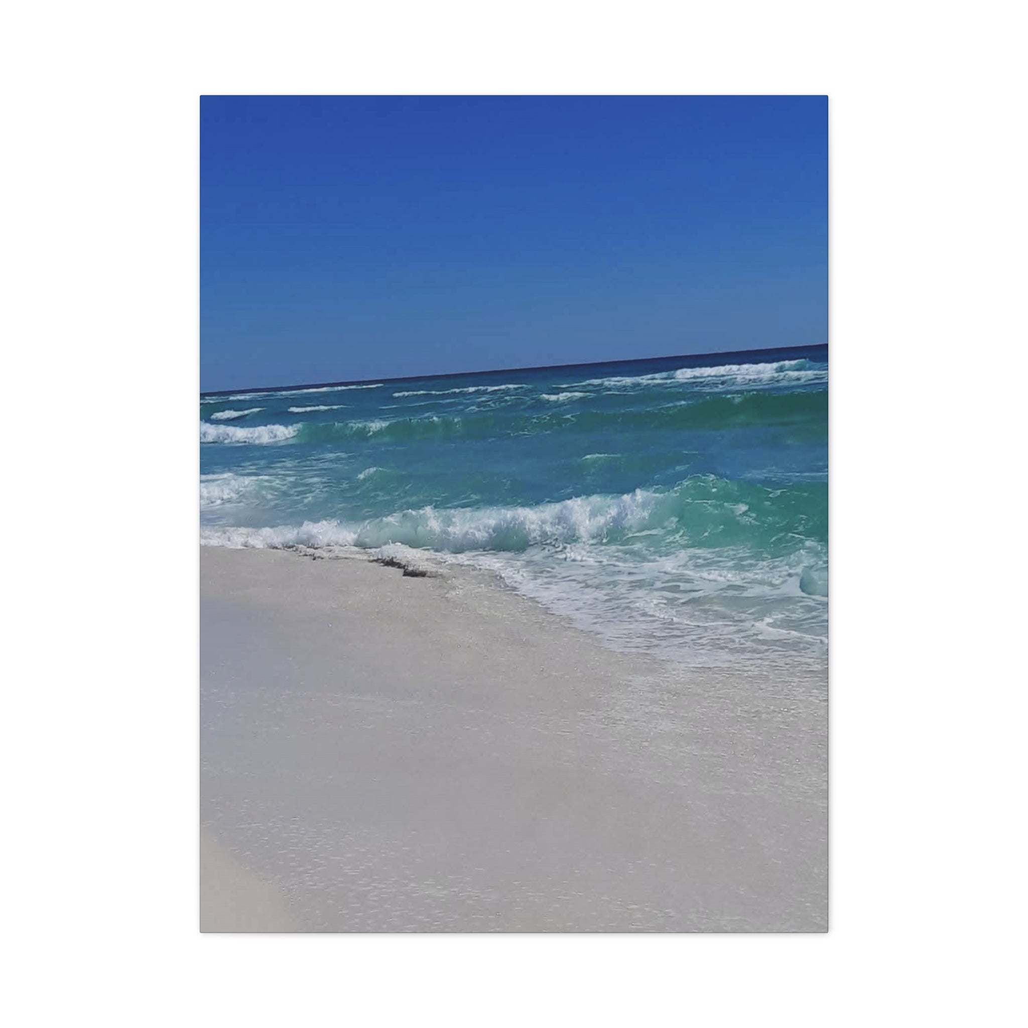 Seaside Waves Matte Canvas Print — Stretched Beach Wall Art