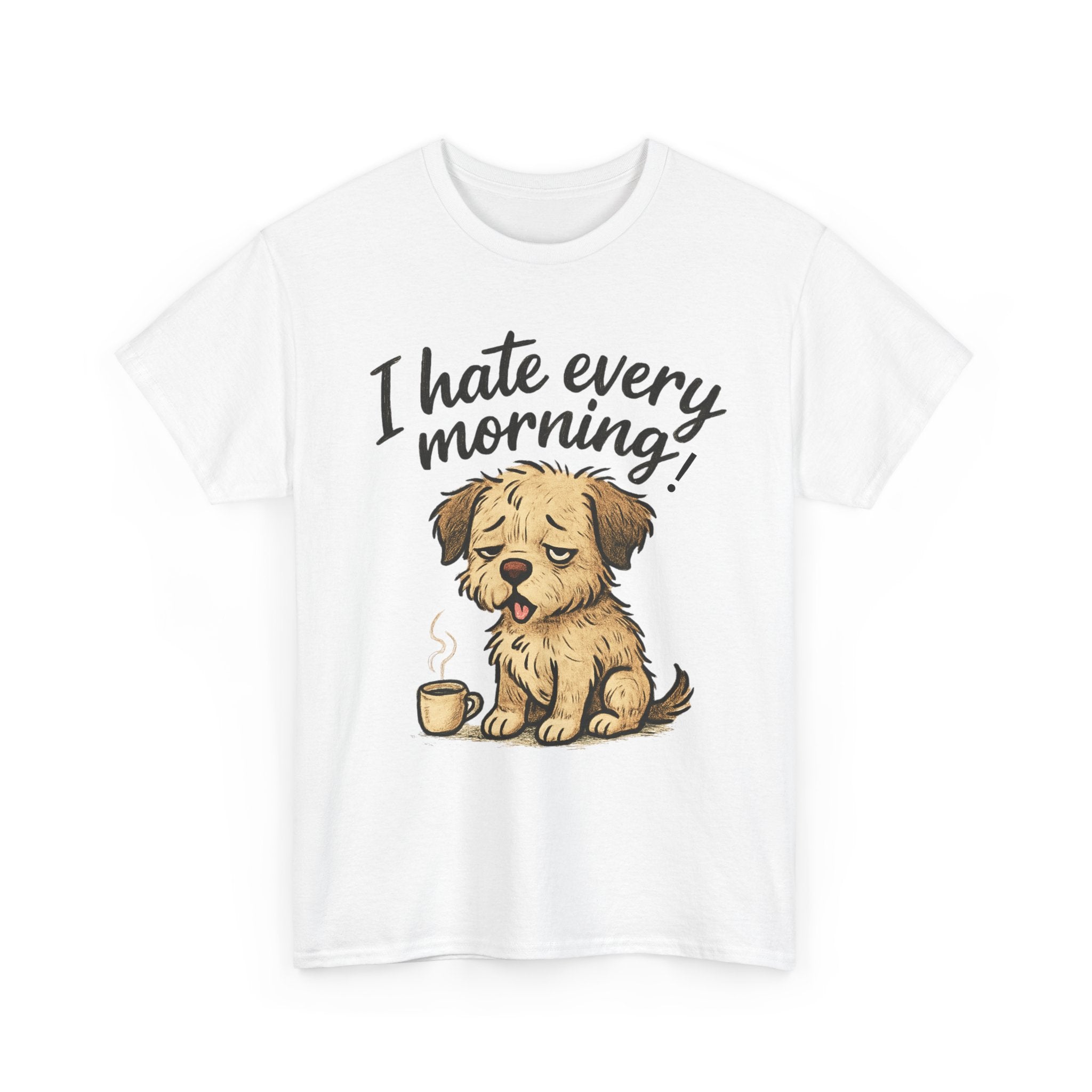 Funny Unisex Tee - I Hate Mornings Design