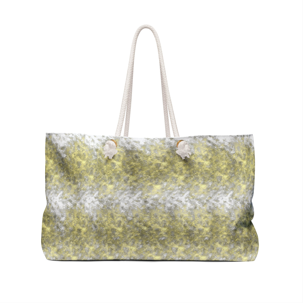 Abstract Gold Marble Weekender Bag — Large Travel Tote