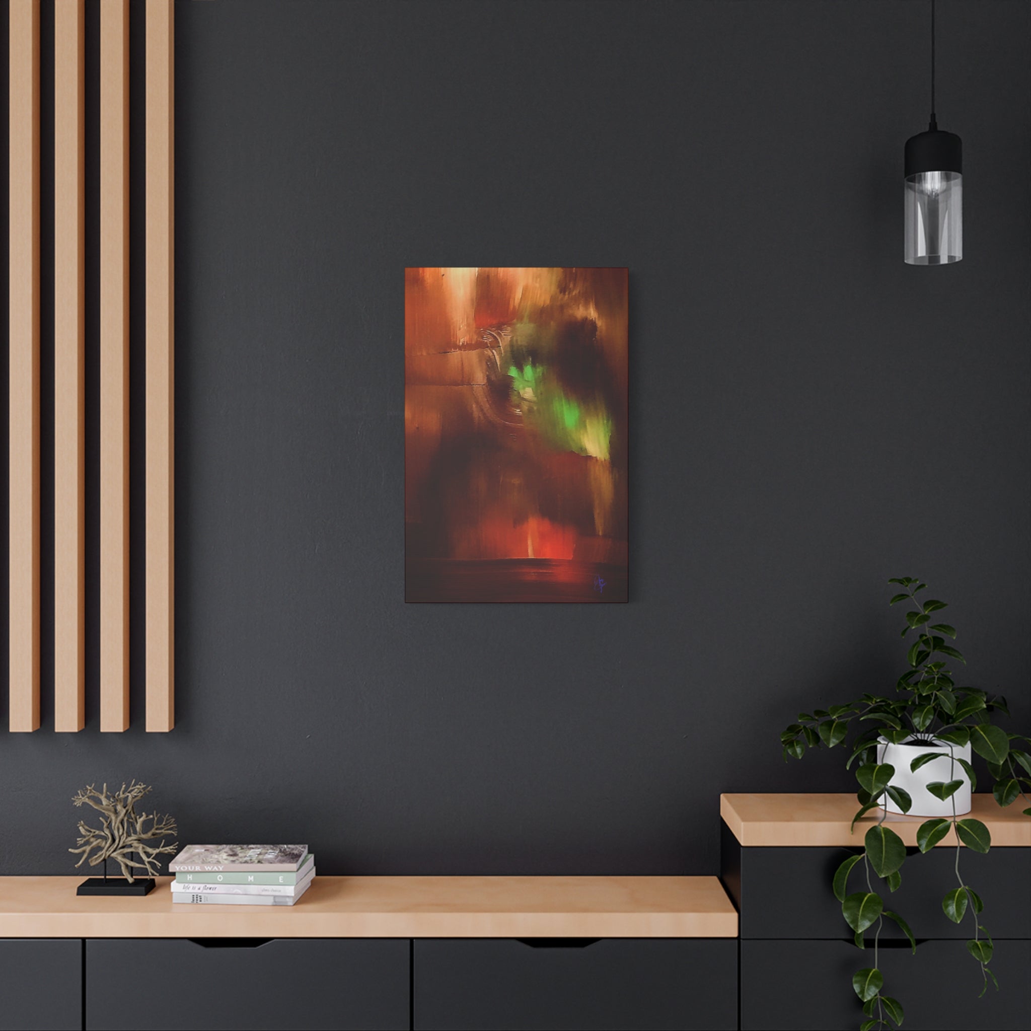 Sunset Sail Matte Canvas Wall Art — Abstract Sailing Into the Sunset (Stretched)