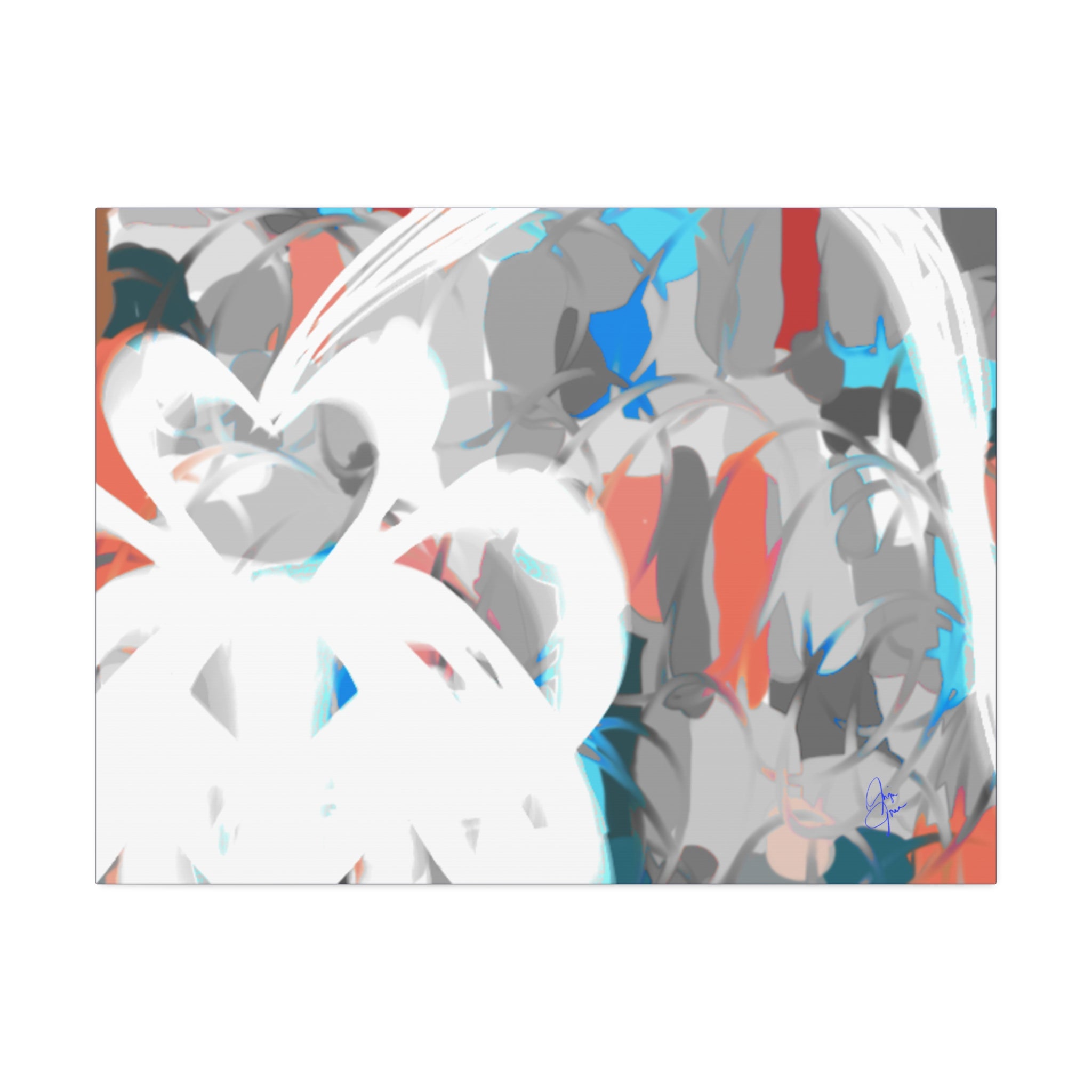 Abstract Coastal Breeze Canvas Print — Modern Stretched Wall Art