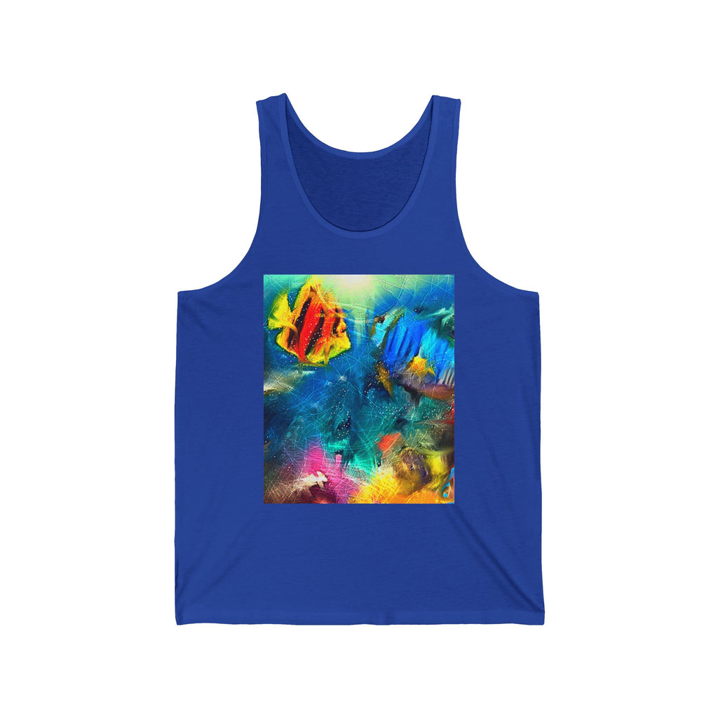 Abstract Tropical Fish Art Tank
