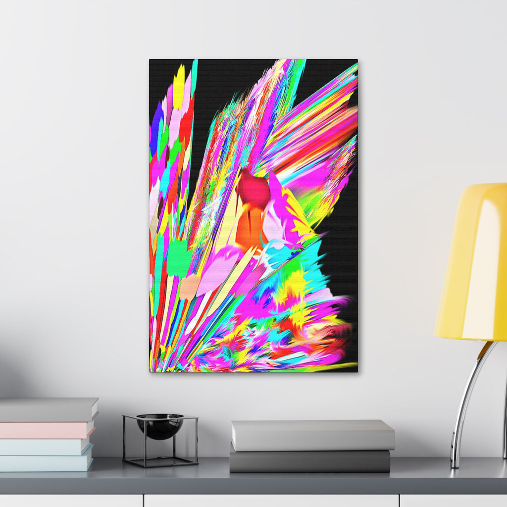 Abstract Neon Burst Canvas Print — Vibrant Pop Art Wall Decor