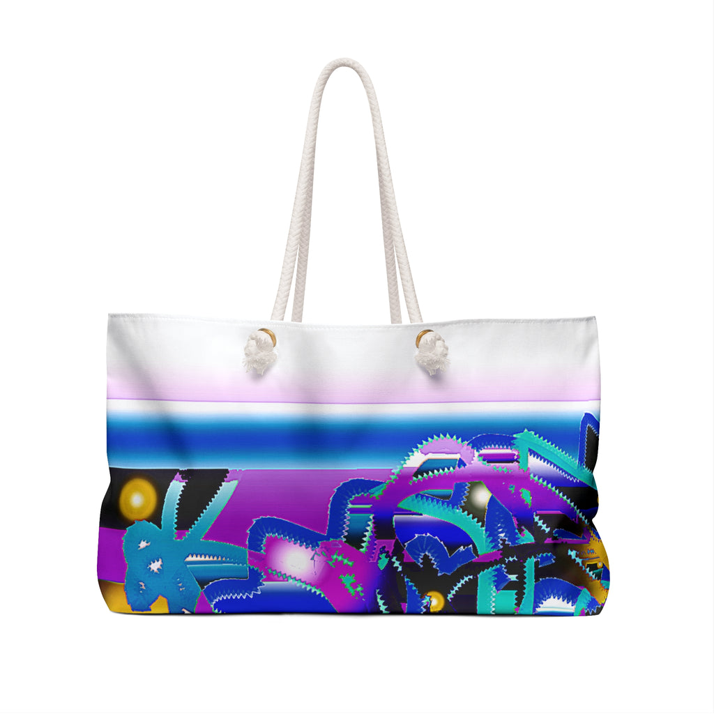 Neon Graffiti Weekender Bag — Colorful Urban Travel Tote