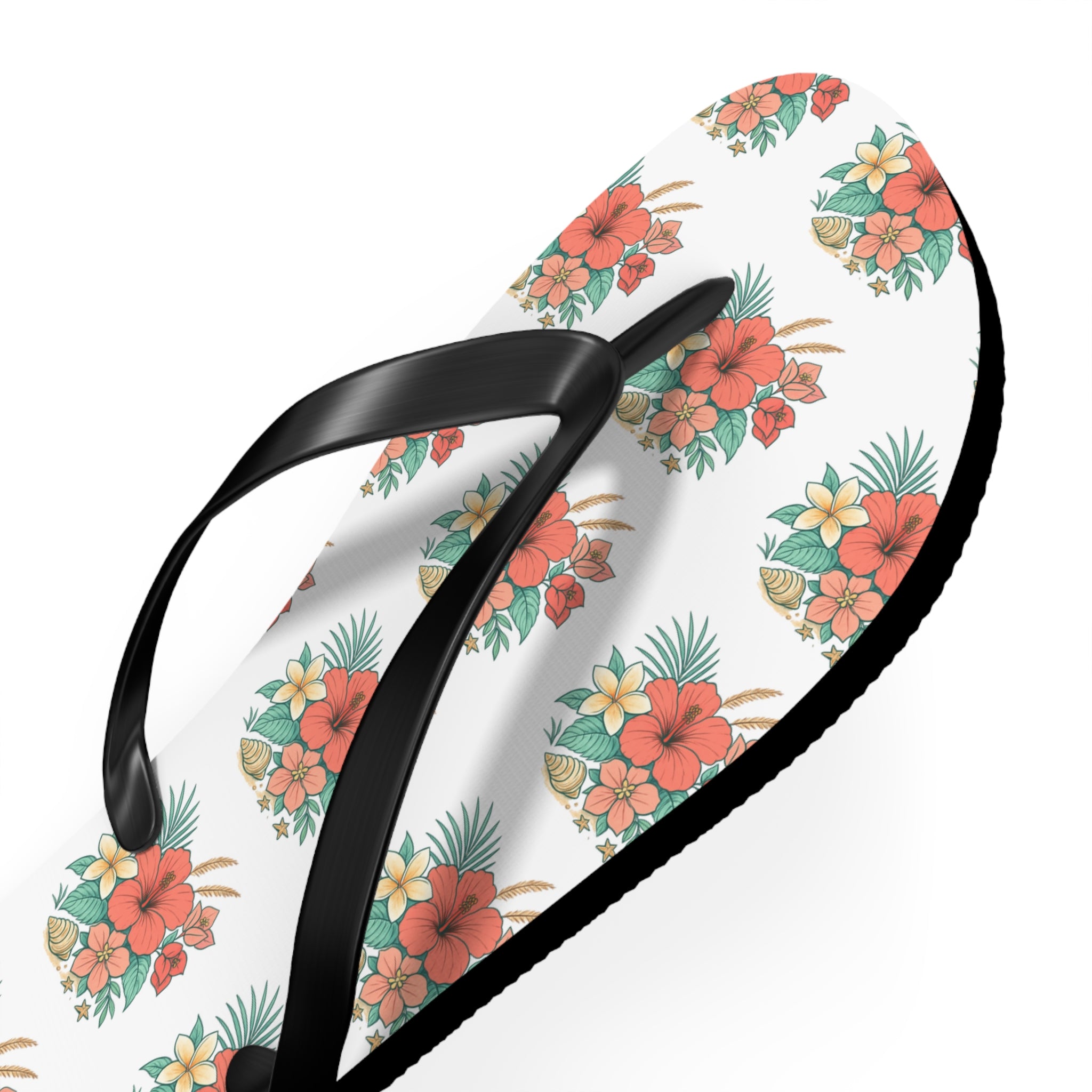 Tropical Hibiscus Flip Flops – Floral Beach Sandals