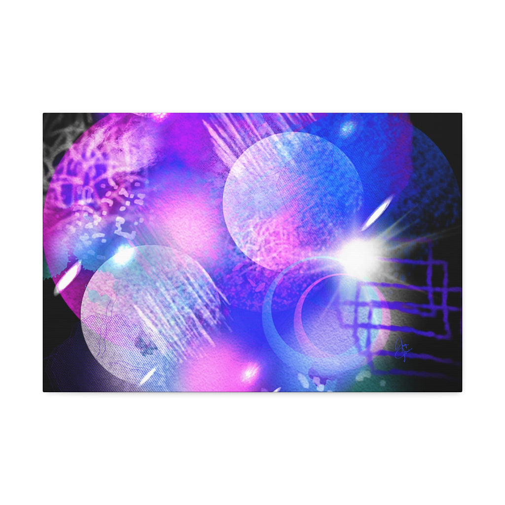 Abstract Neon Galaxy Canvas Print — Stretched 1.5''