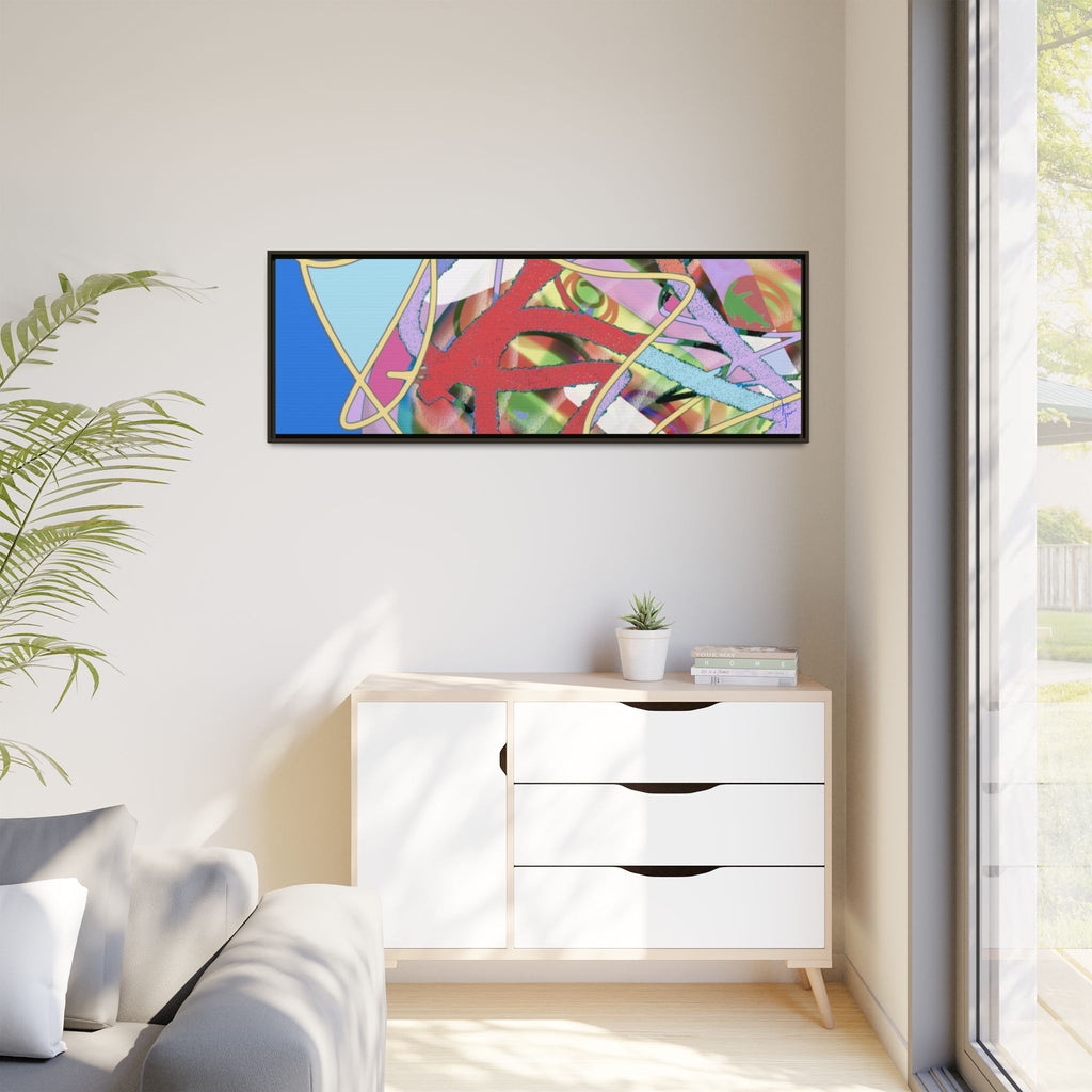 Abstract Multi‑Color Framed Canvas Art – Vibrant Modern Wall Decor