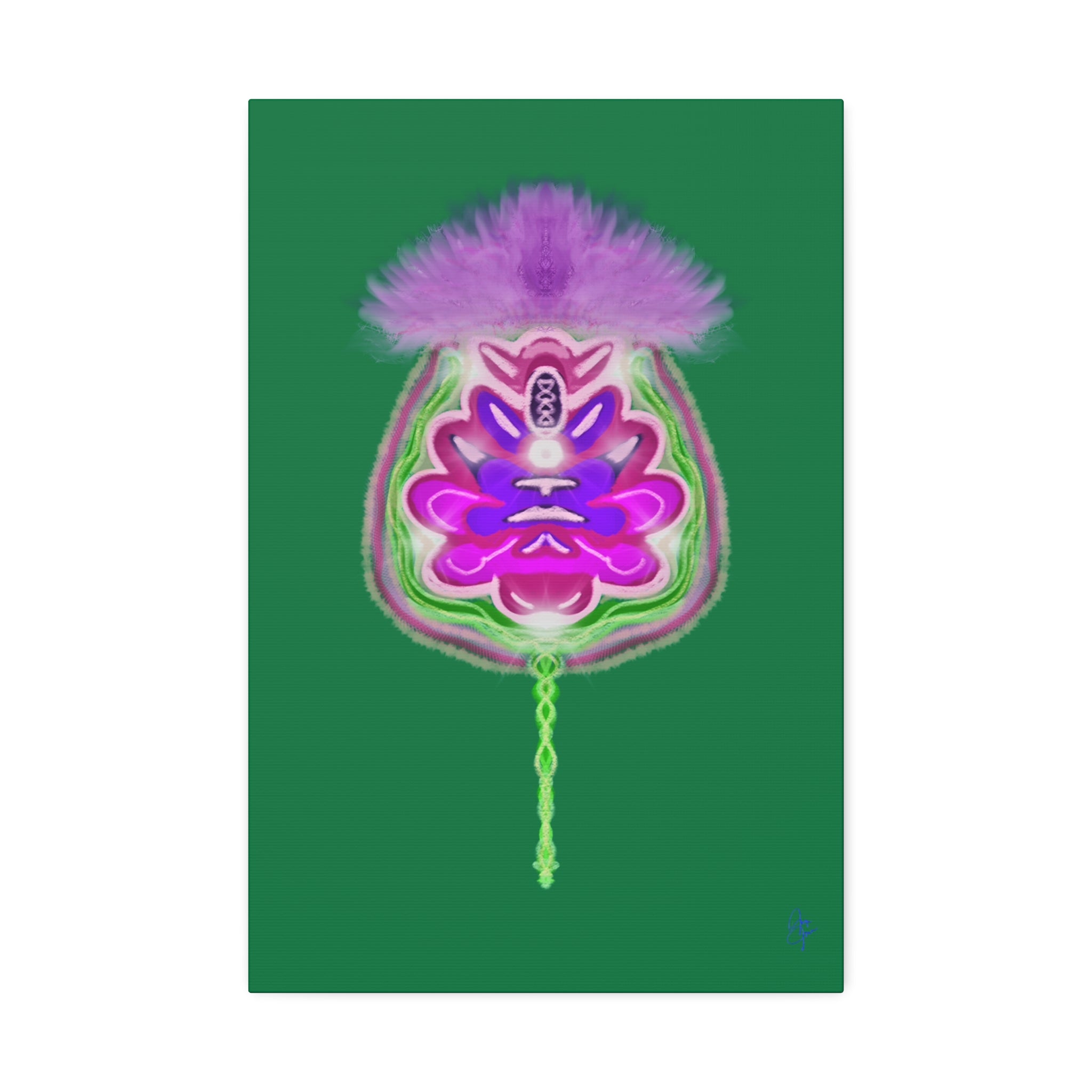 Abstract Purple Floral Canvas Wall Art — Stretched 1.5"