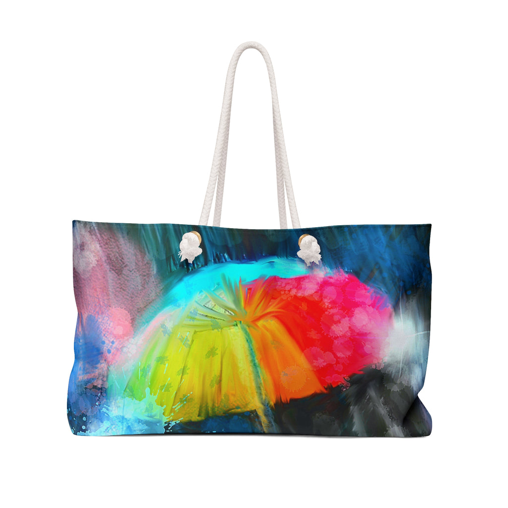 Colorful Umbrella Beach Weekender Bag — Vibrant Travel Tote