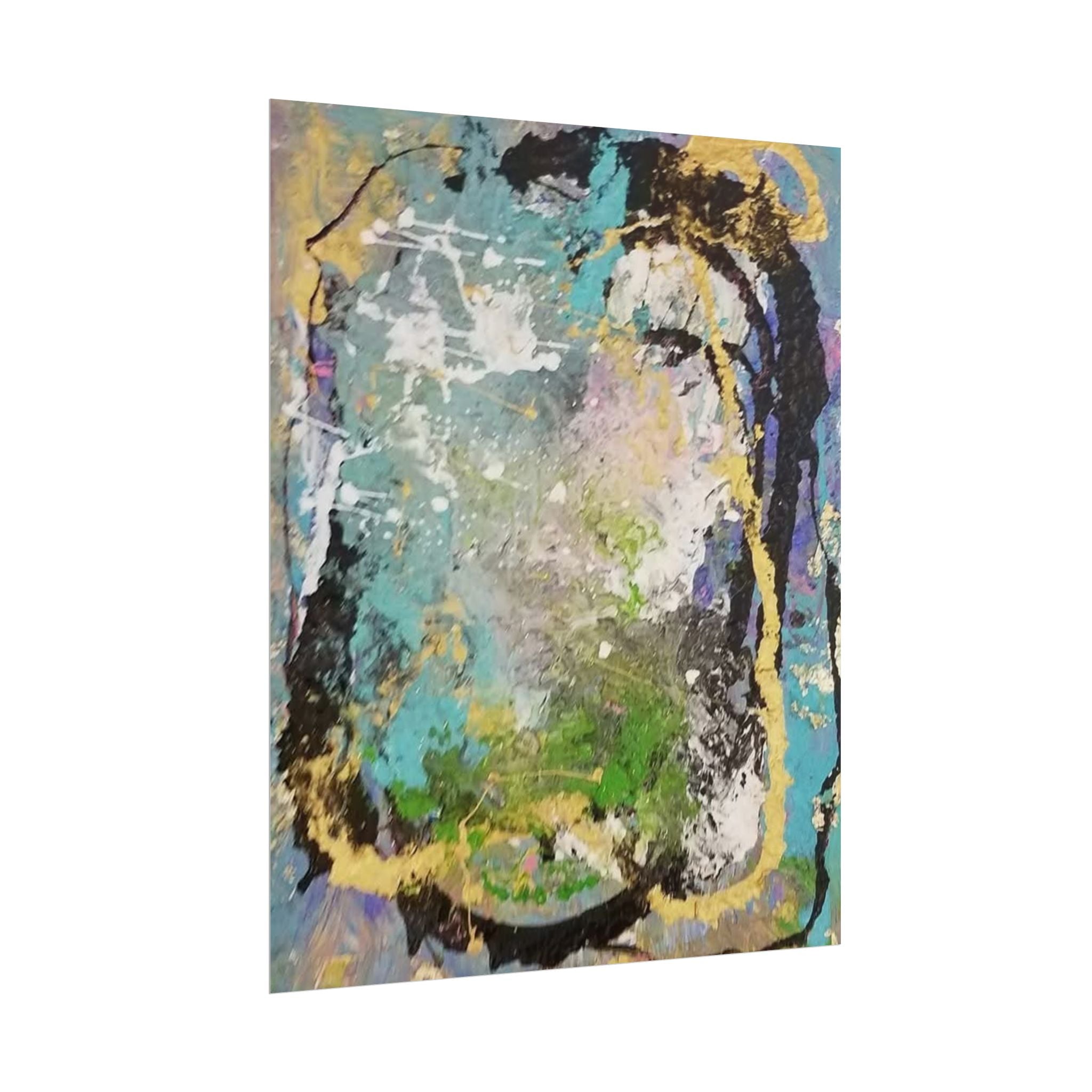 Abstract Color Burst Rolled Poster — "Broken Halo"Contemporary Modern Art Print