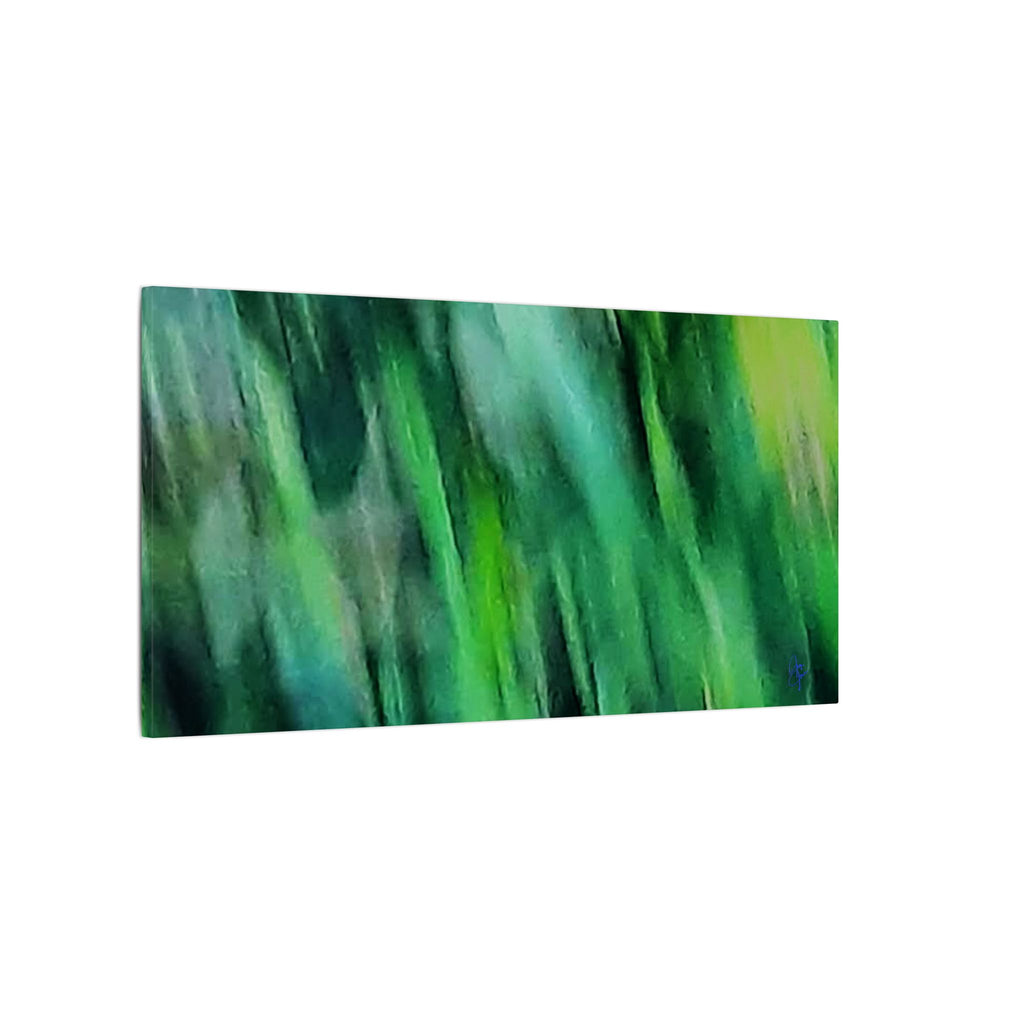 Green Abstract Blur Canvas Wall Art — Vibrant Nature-Inspired Matte Print