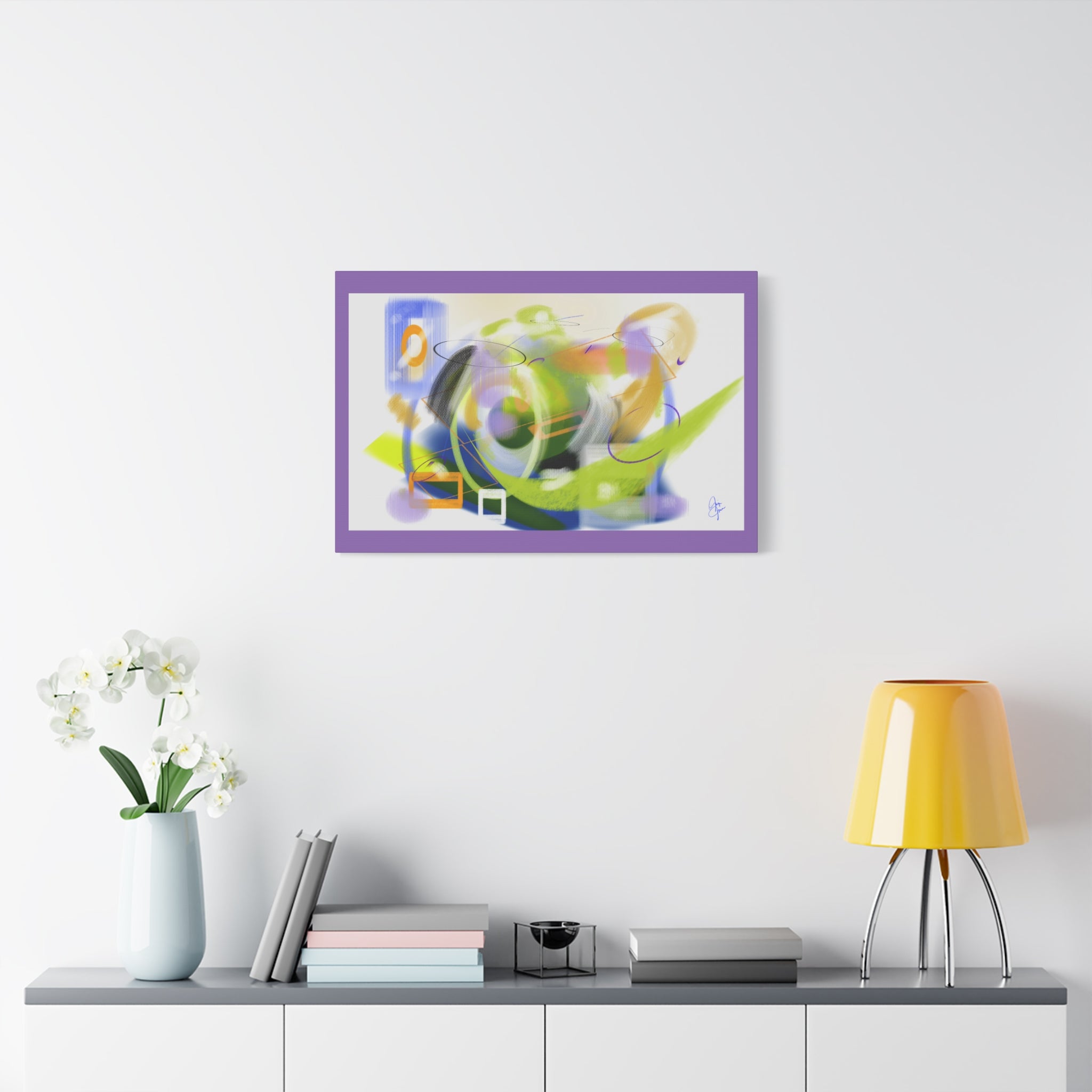 Abstract Color Swirl Matte Canvas Print — Modern Stretched Wall Art