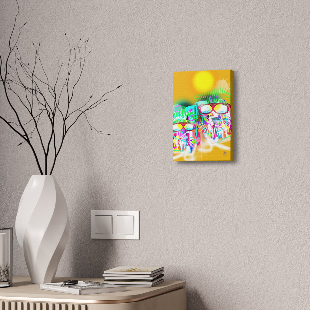 Neon Graffiti Beach Bumbs Canvas