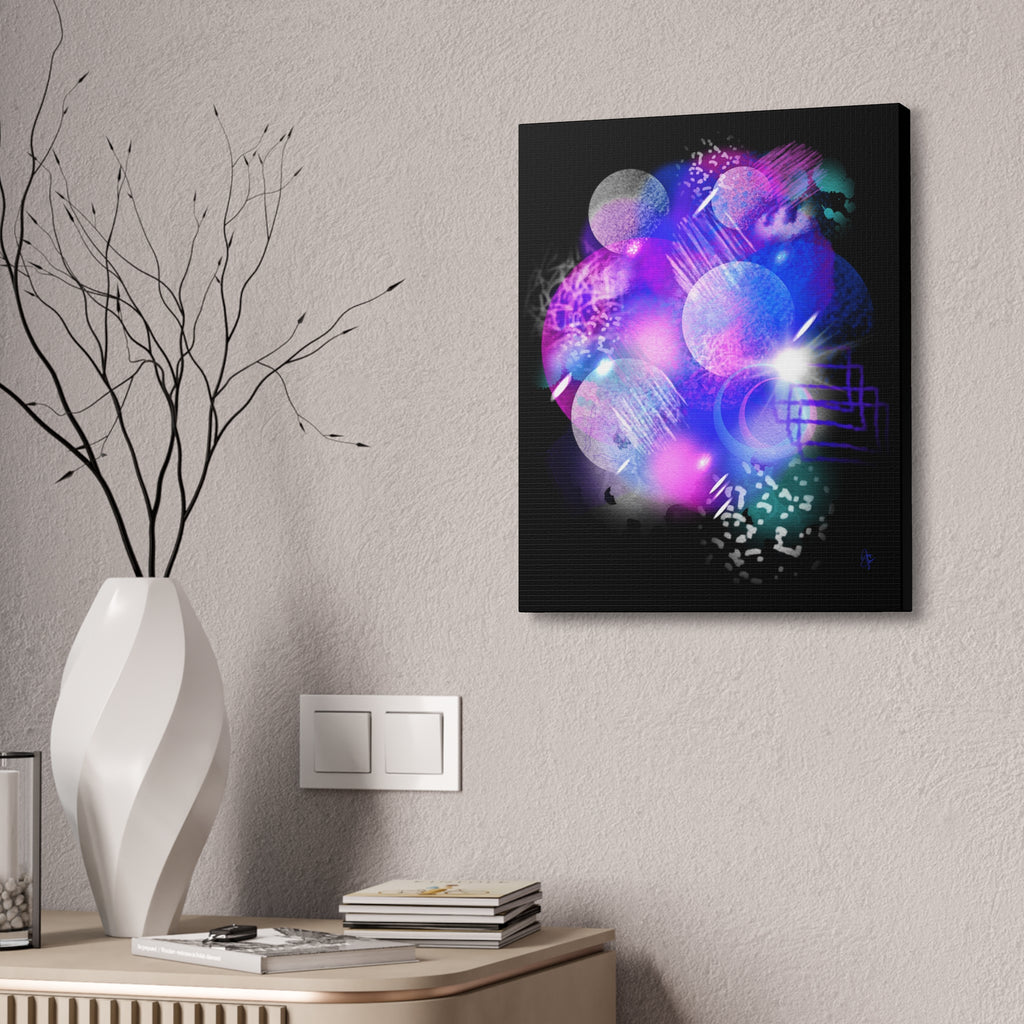 Abstract Neon Galaxy Canvas Print — Stretched 1.5''
