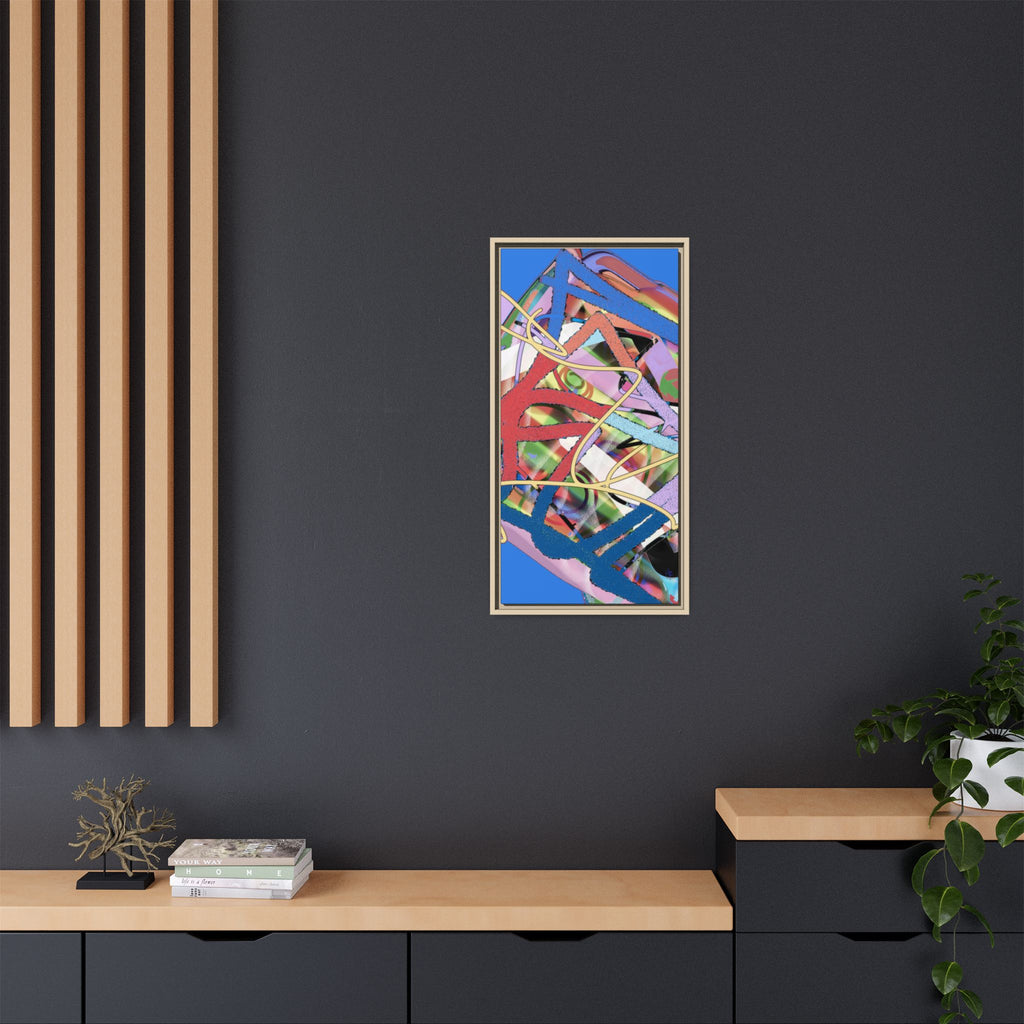 Abstract Multi‑Color Framed Canvas Art – Vibrant Modern Wall Decor