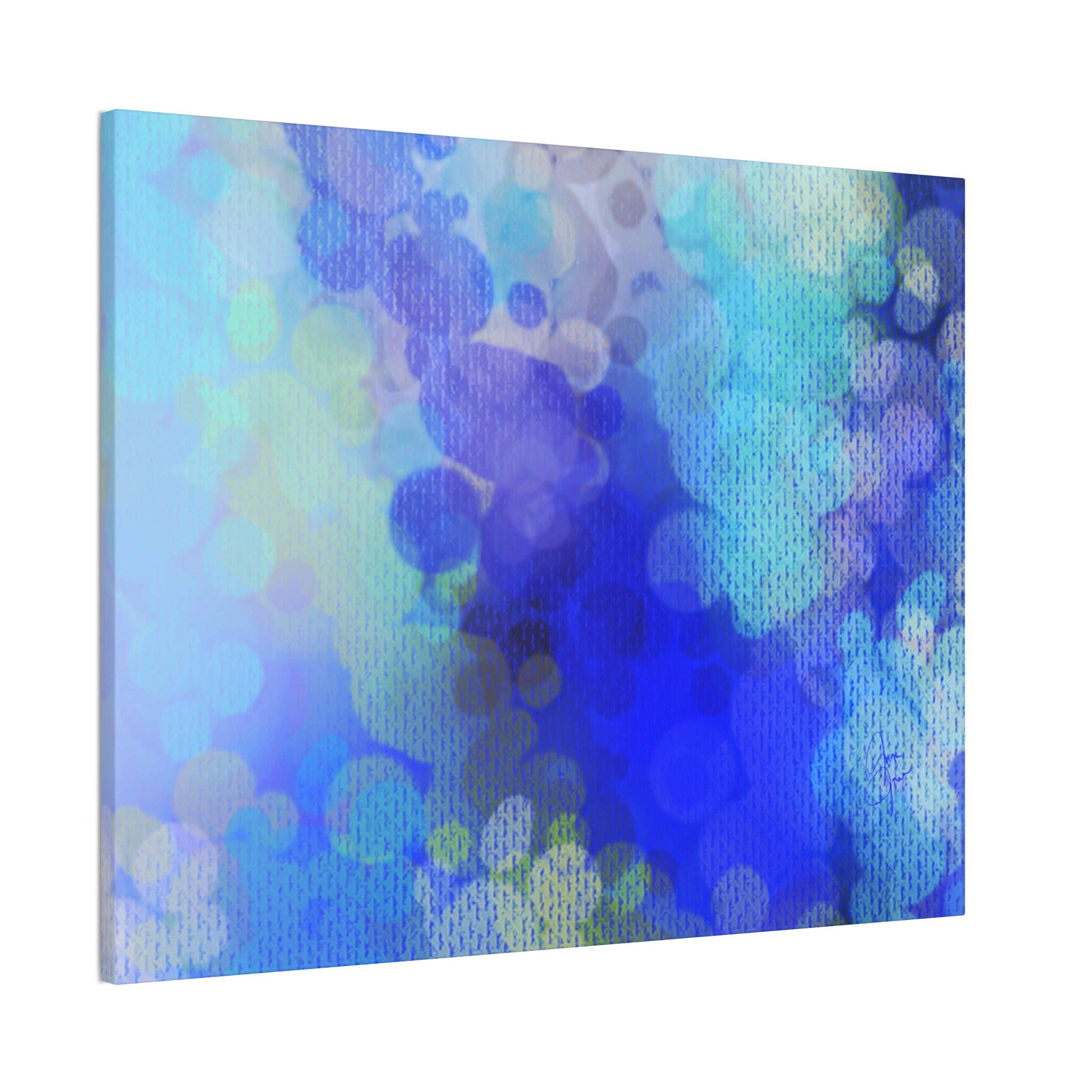 Blue Bokeh Abstract Canvas Print