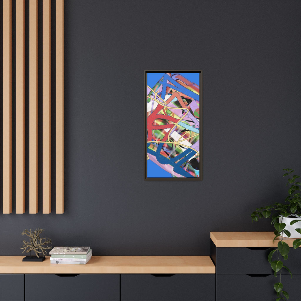 Abstract Multi‑Color Framed Canvas Art – Vibrant Modern Wall Decor