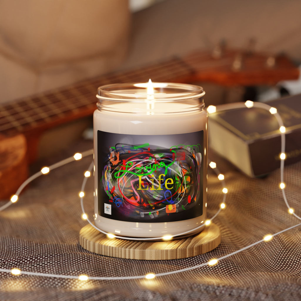 Life Neon Art Scented Soy Candle — 9oz Aromatherapy Jar