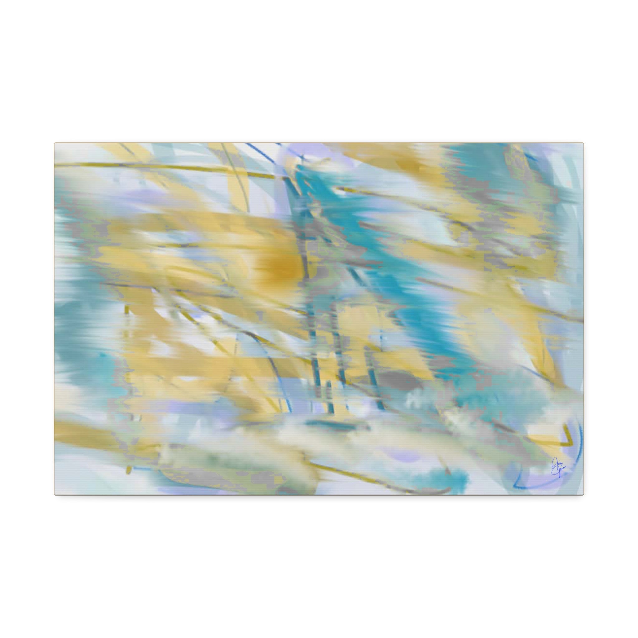Abstract Coastal Breeze Canvas — Stretched 1.5" Wall Art
