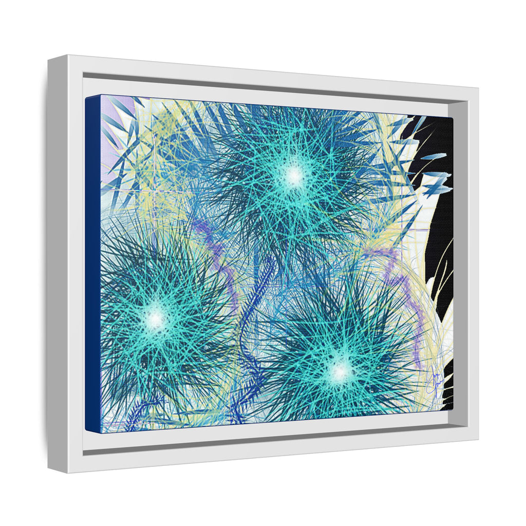 Dandelion Abstract Print Matte Canvas Framed Wall Art