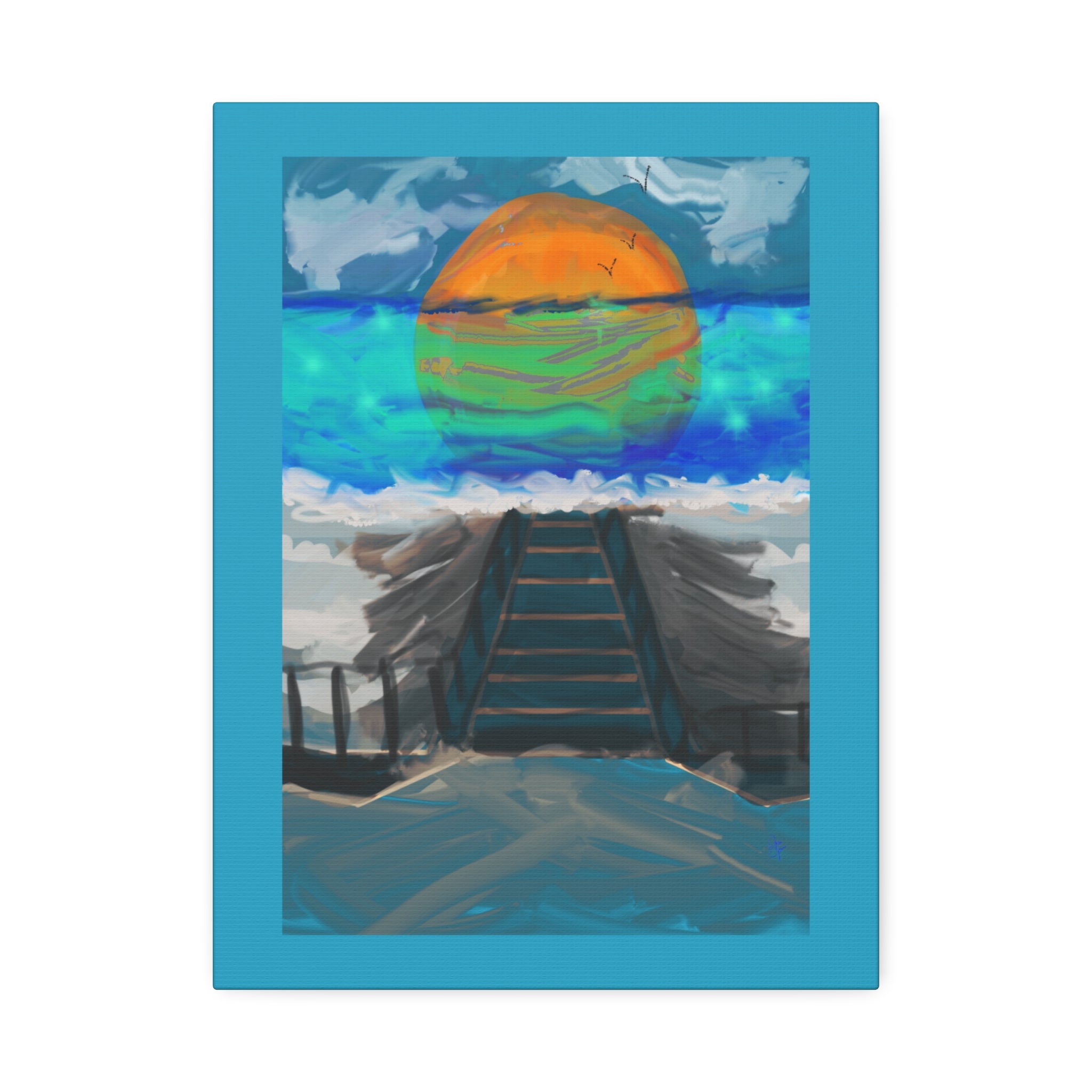 Sunset Beach Canvas Art – Stretched Wall Print