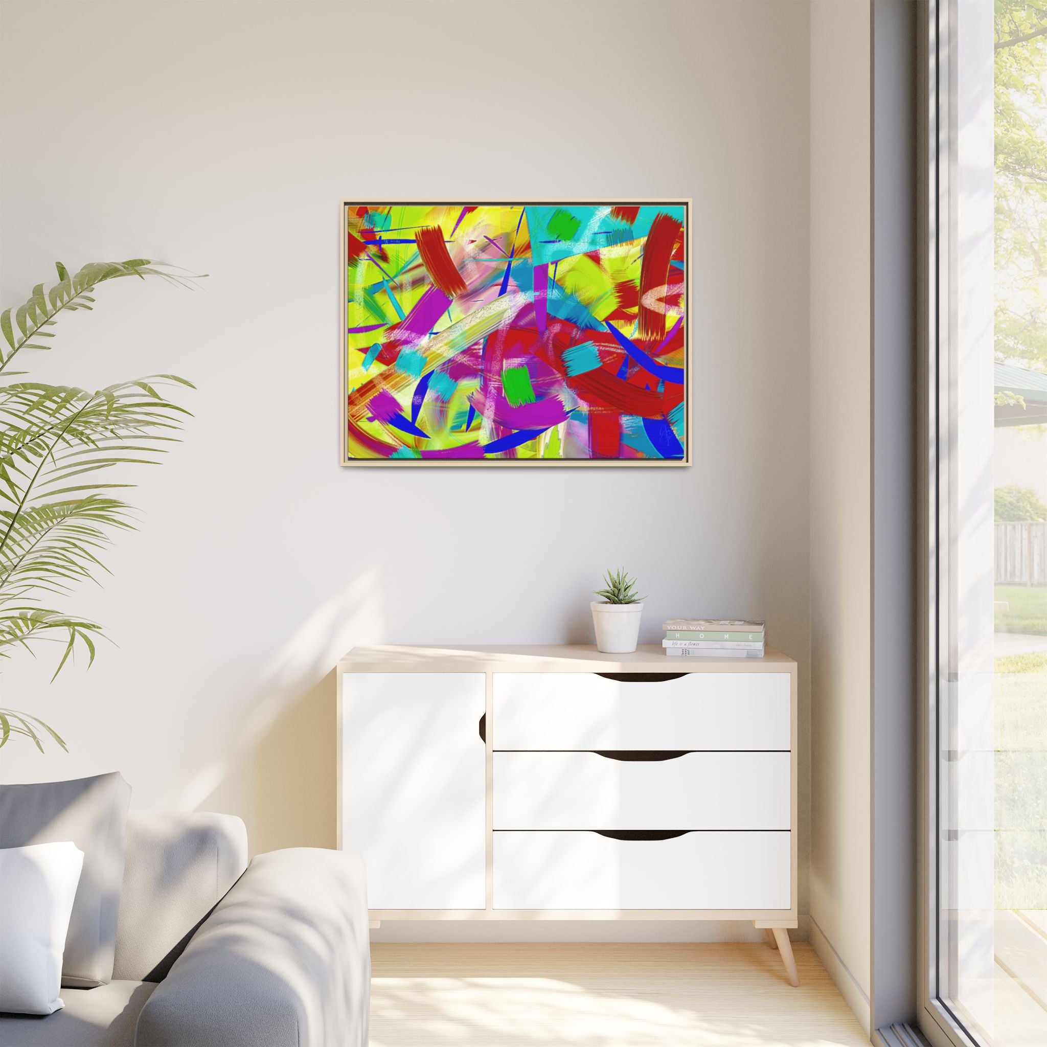 Matte Canvas, Framed (Multi-color)