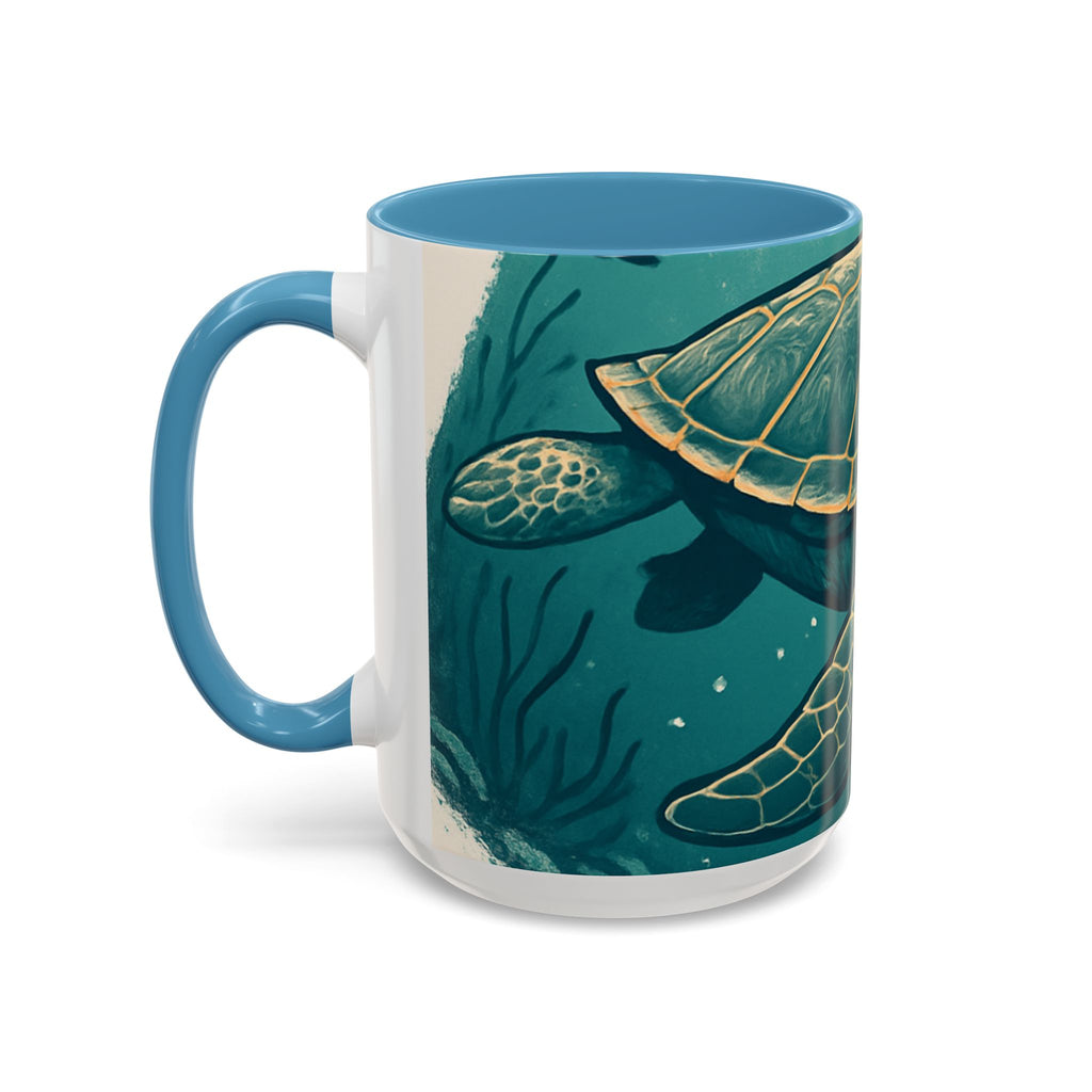 Tropical Turtle Accent Coffee Mug
