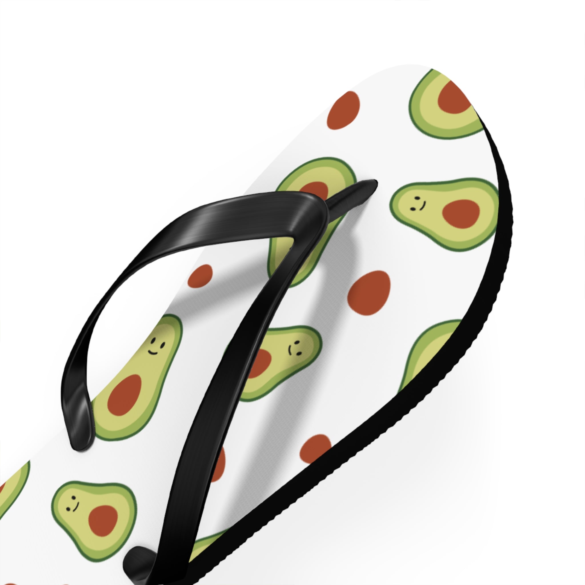 Avocado Pattern Flip Flops — Fun Summer Beach Sandals