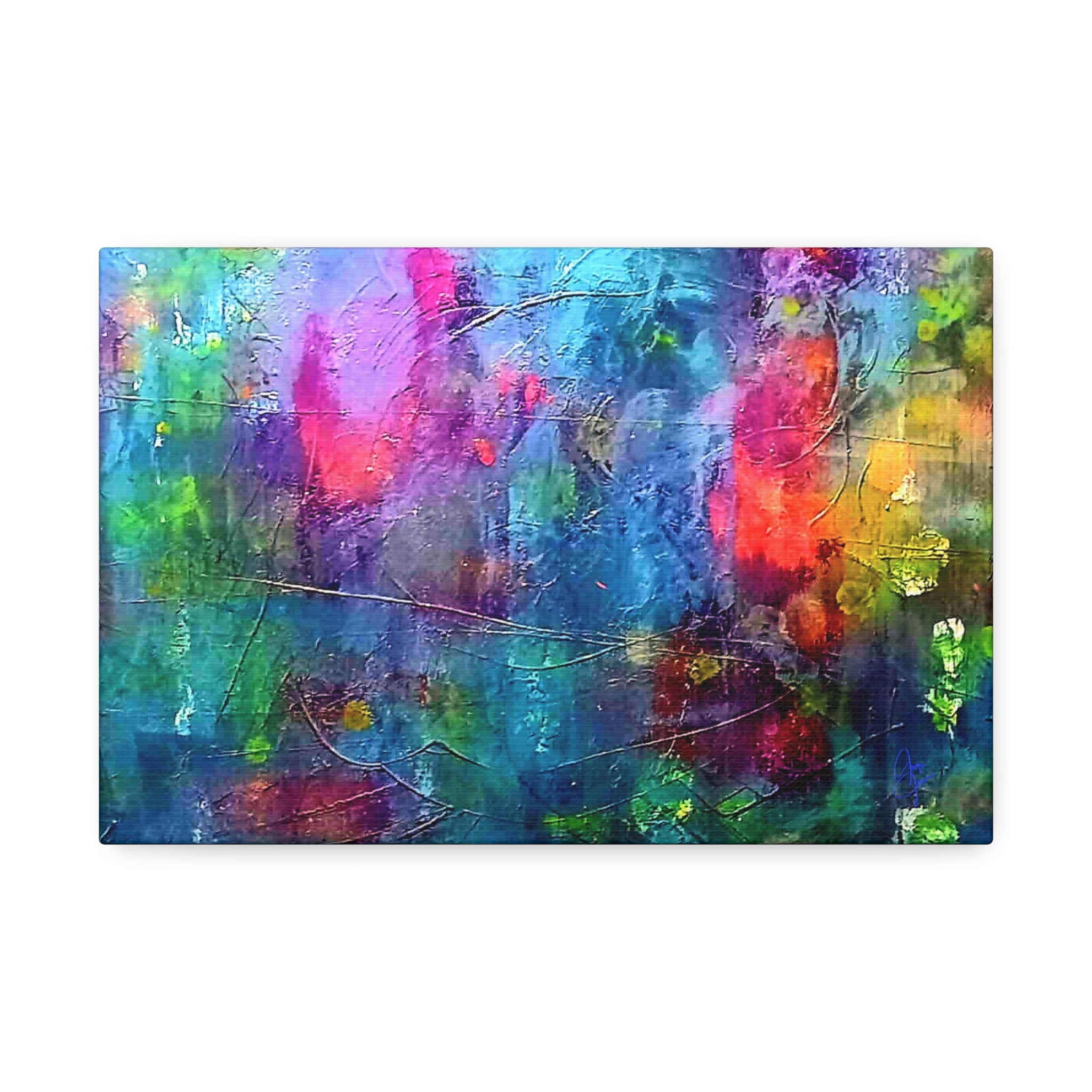 Abstract Color Burst Canvas Print – Vibrant Stretched Wall Art (1.5" Depth)