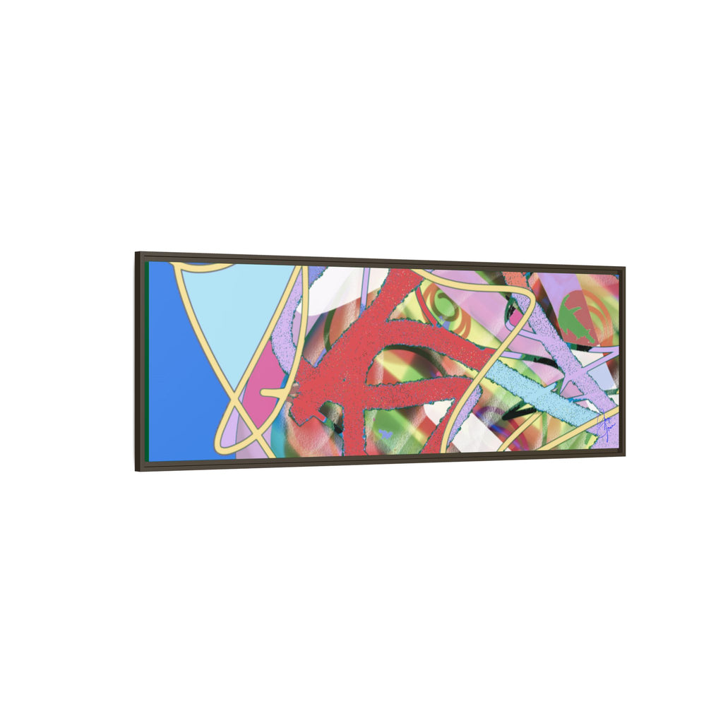 Abstract Multi‑Color Framed Canvas Art – Vibrant Modern Wall Decor