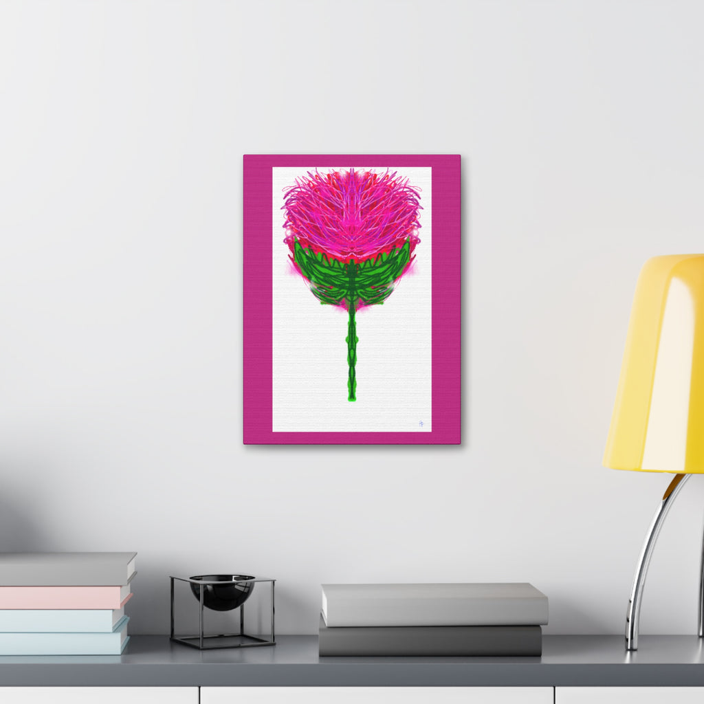 Pink Thistle Canvas Print — Stretched 1.5" Floral Wall Art